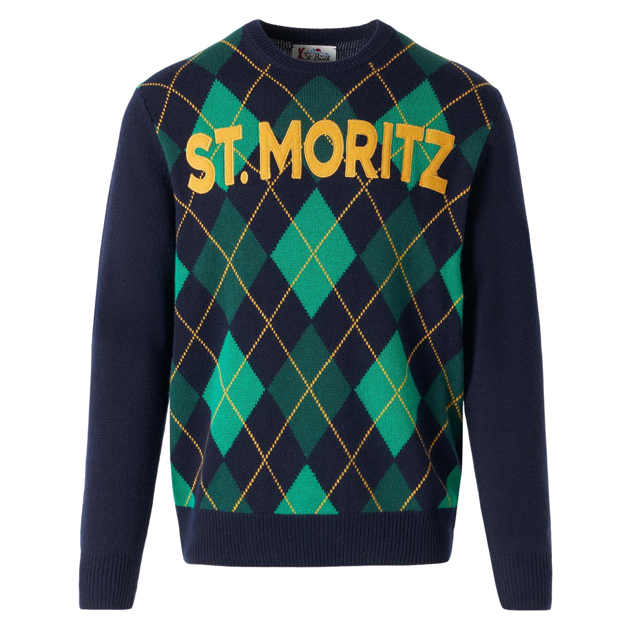 Crewneck sweater Heron with argyle jacquard - Image 4