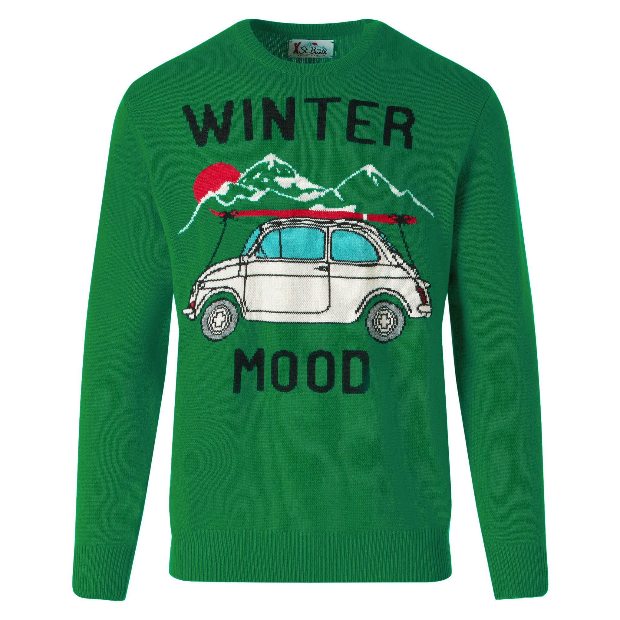 Crewneck sweater Heron with Fiat 500 jacquard | FIAT 500 SPECIAL EDITION - Image 4