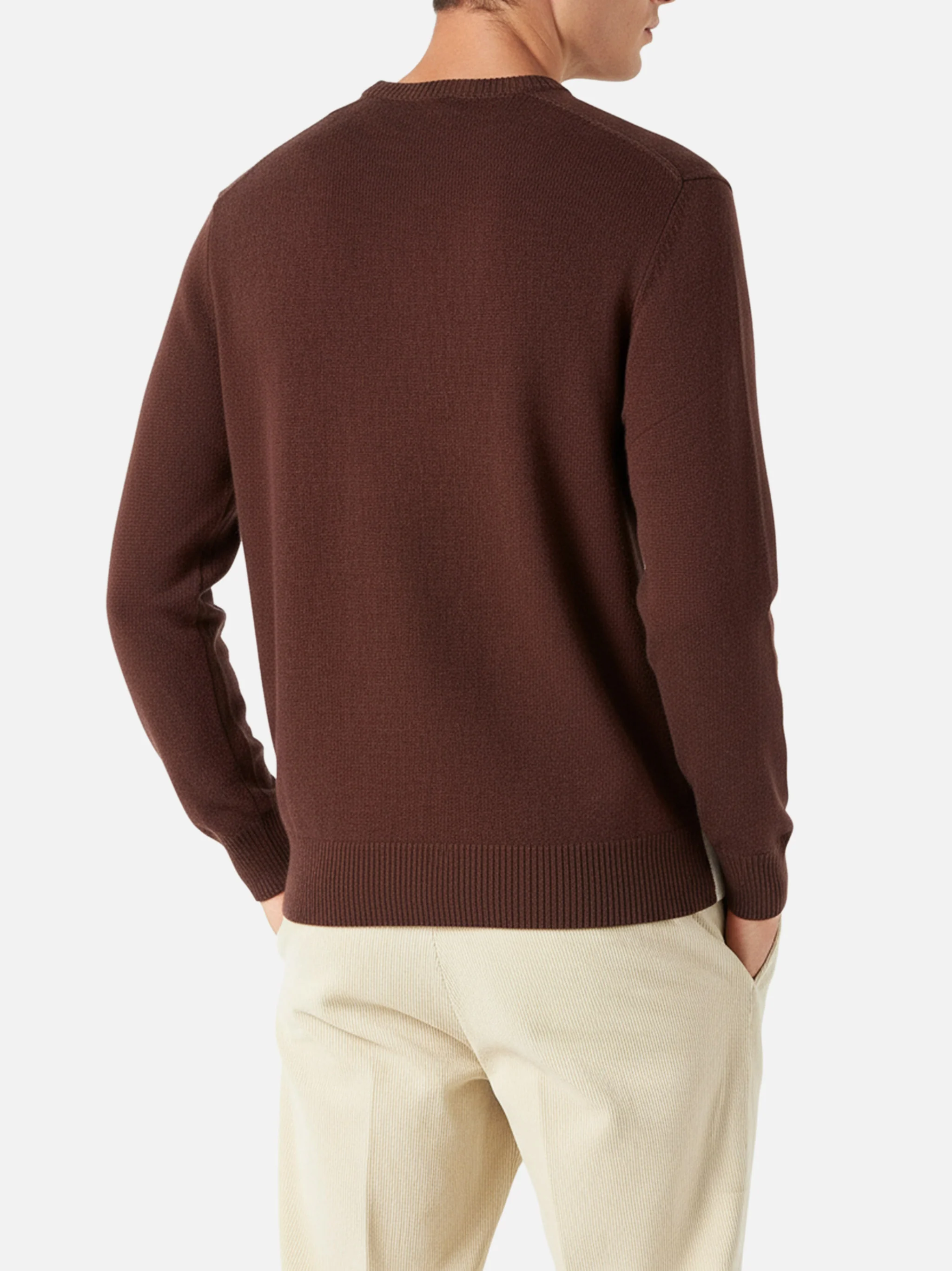 Crewneck sweater with Cortina postcard jacquard - Image 4