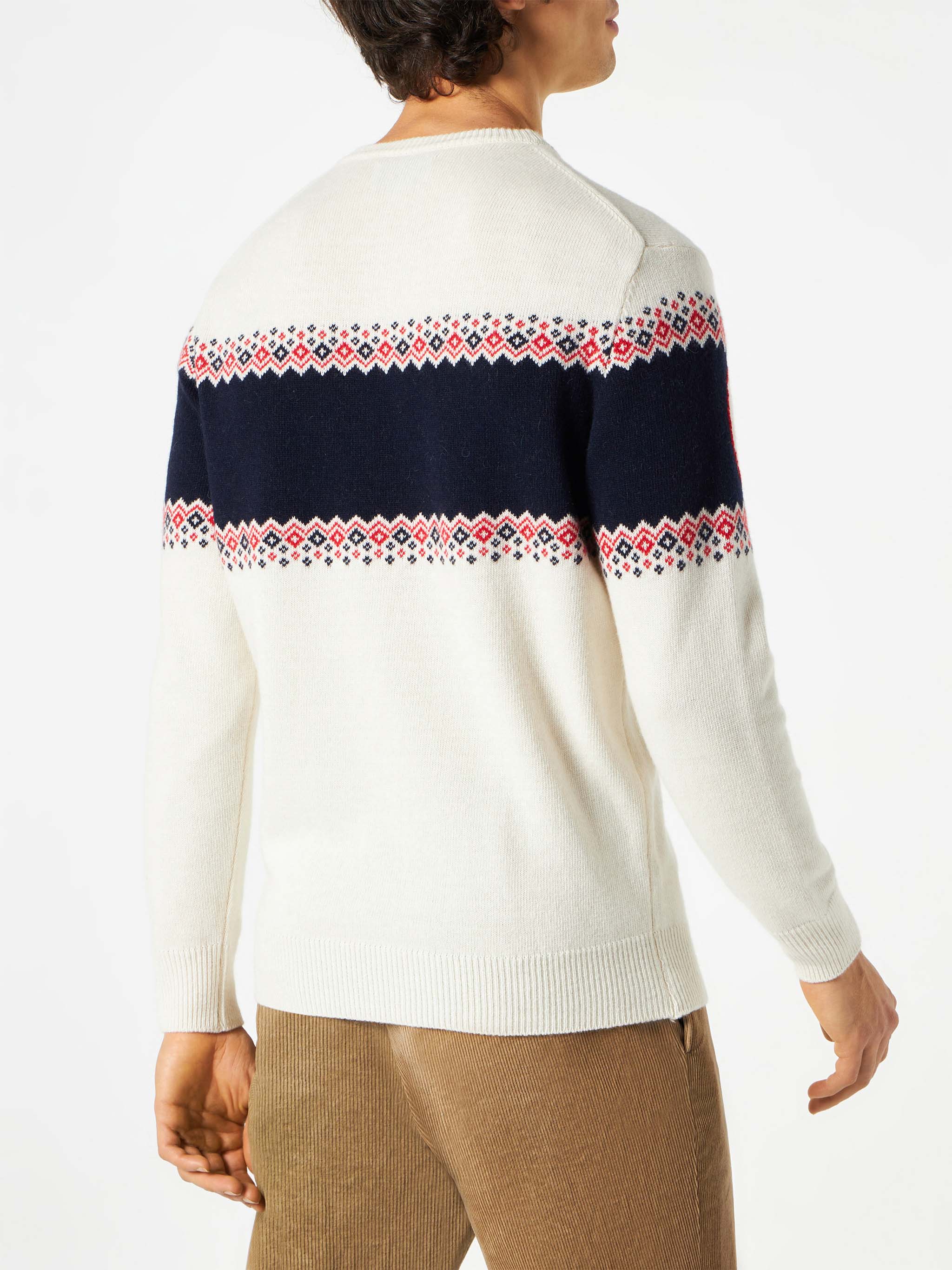 Crewneck sweater Heron with Courma jacquard - Image 3