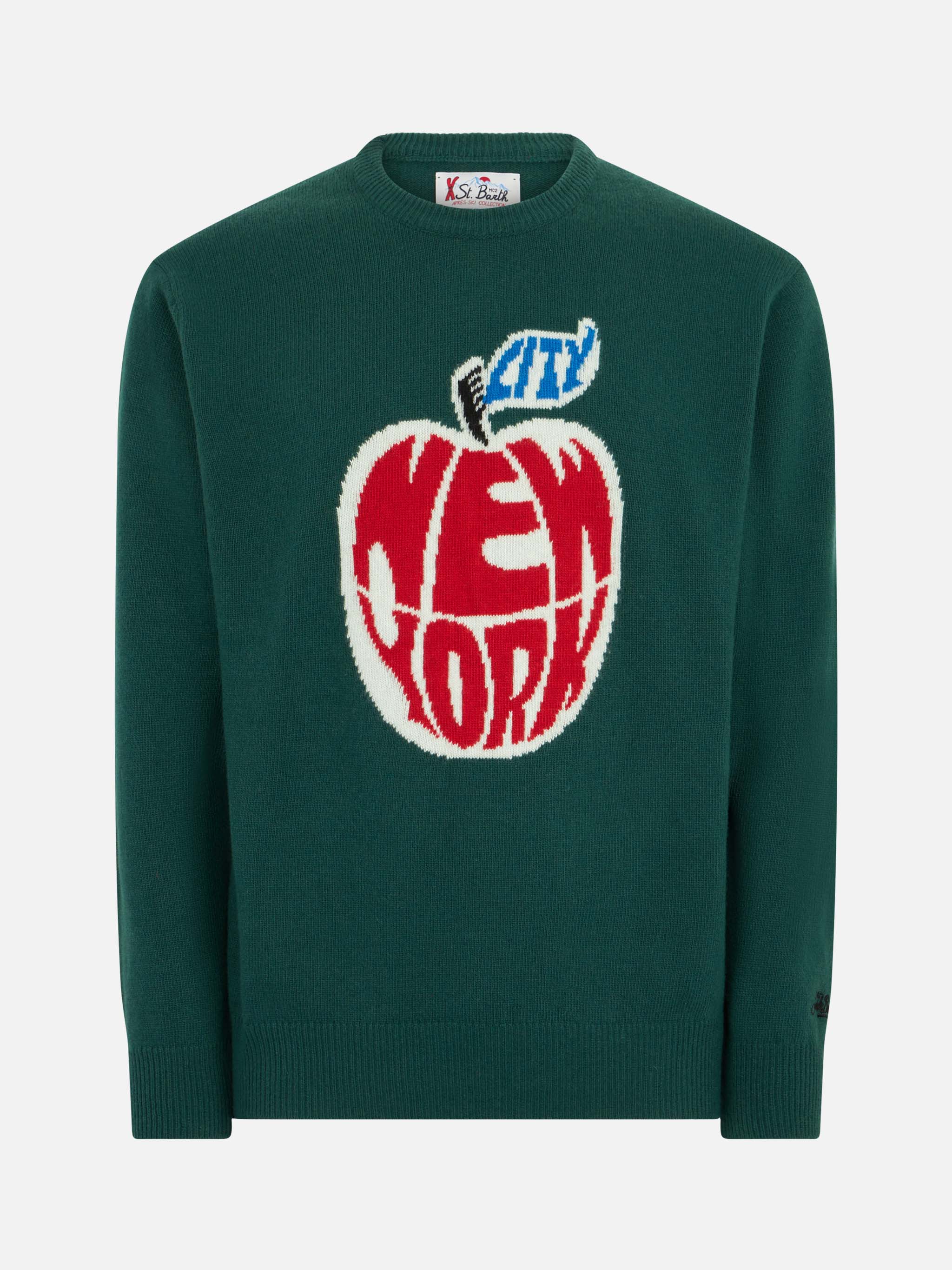 Crewneck sweater Heron with New York apple jacquard - Image 4