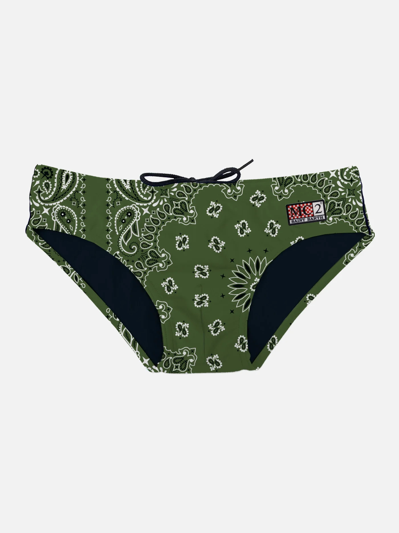 Cayo military green bandana swim briefs