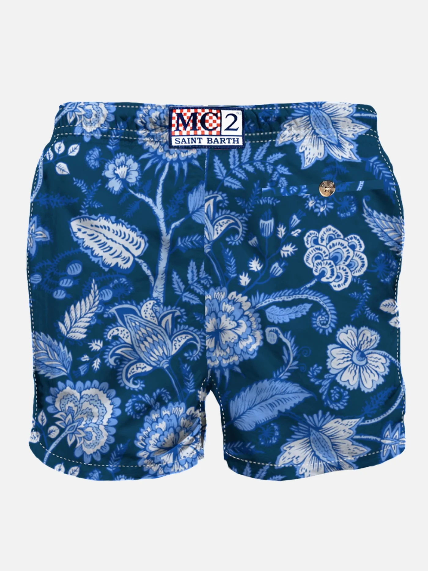Caprese blue floral swim shorts - Image 2