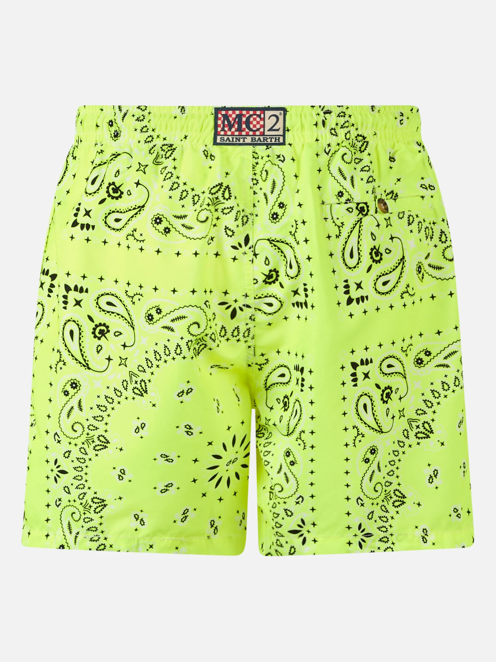 Fluo yellow bandana Caprese swim shorts - Image 2