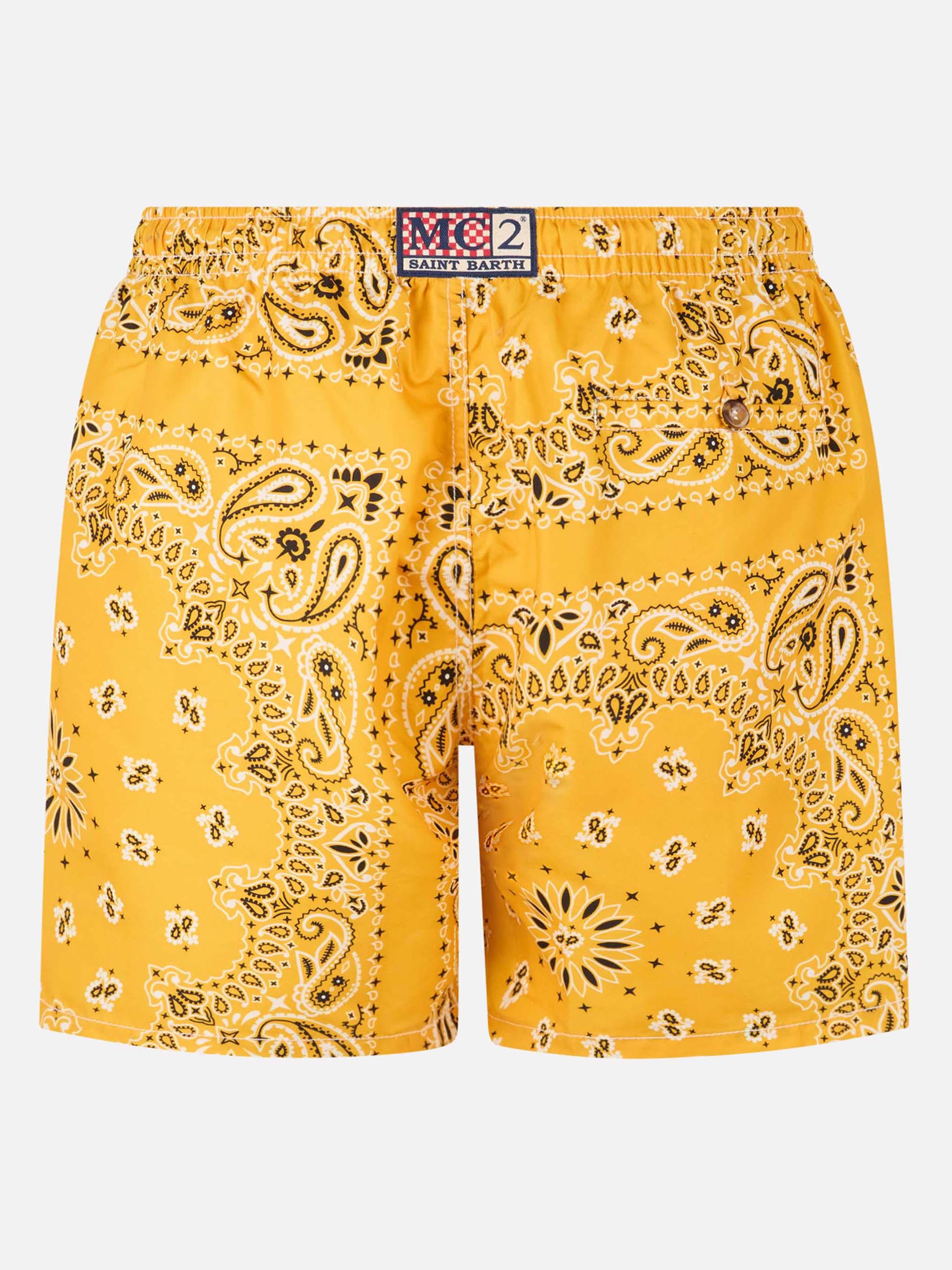 Ochre bandana Caprese swim shorts - Image 2
