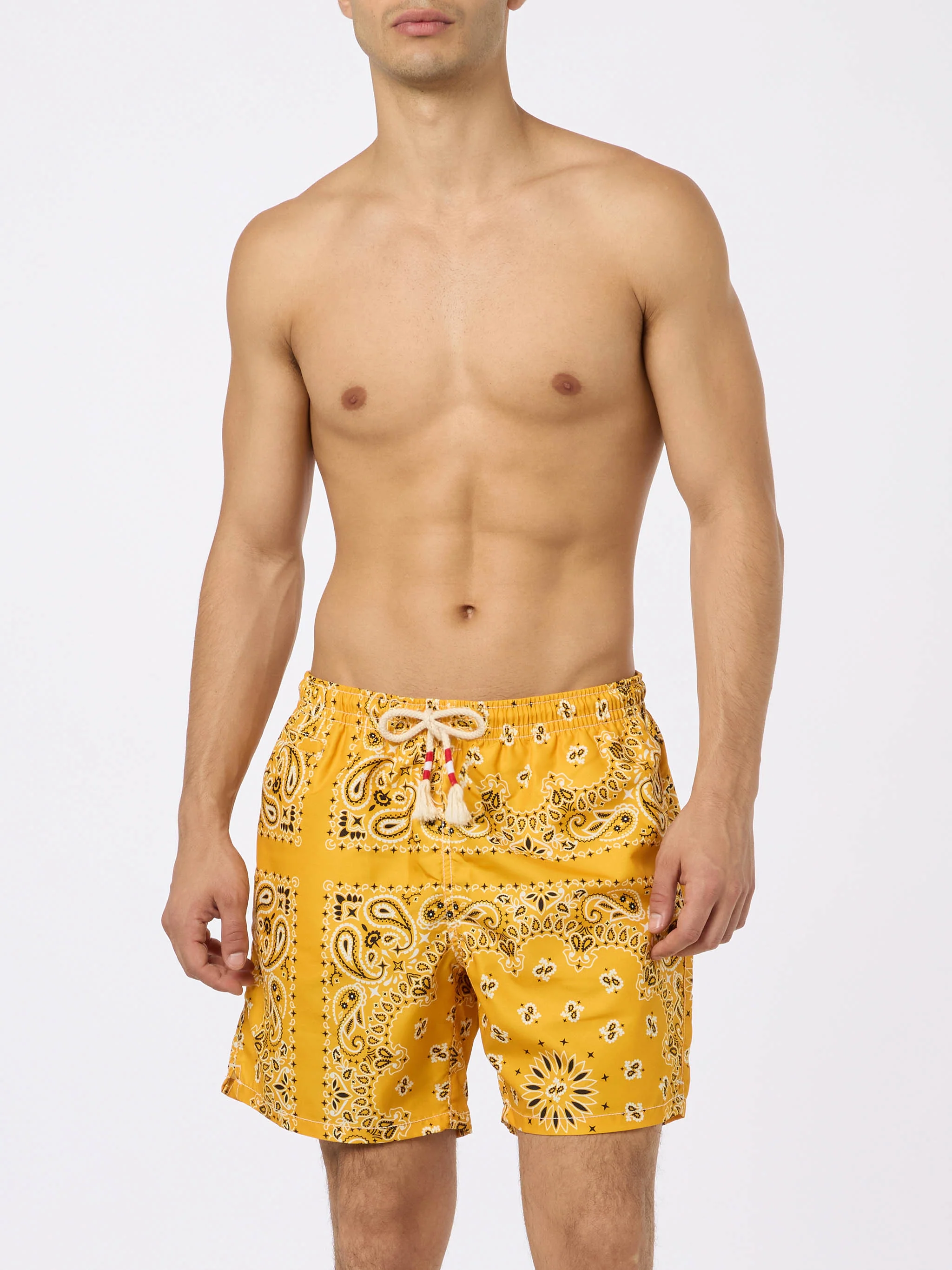 Ochre bandana Caprese swim shorts - Image 3