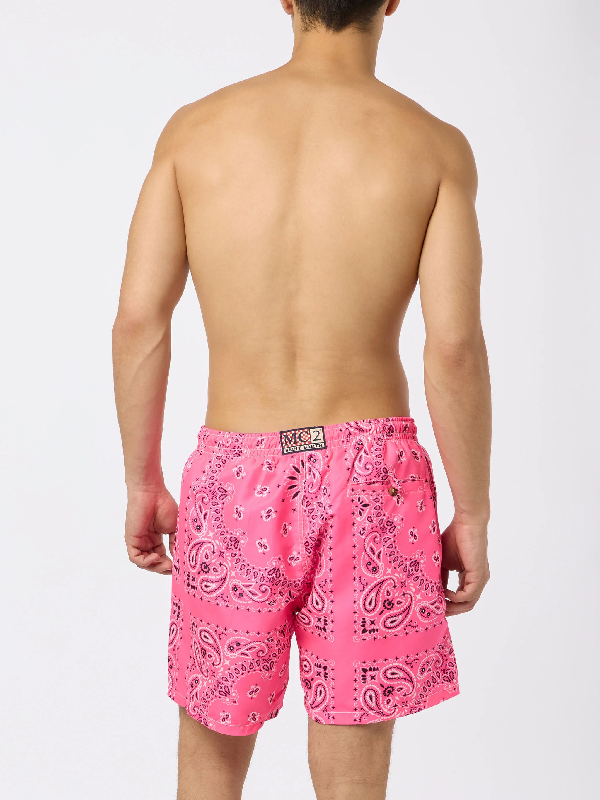 Caprese pink bandana swim shorts - Image 4