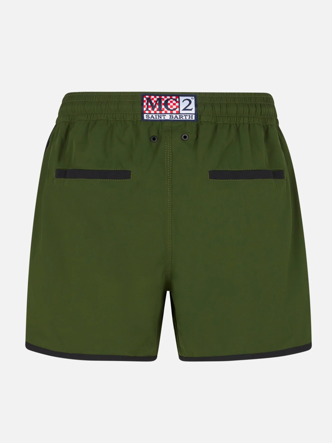 Alphaclub military green technical fabric swim shorts - Image 2