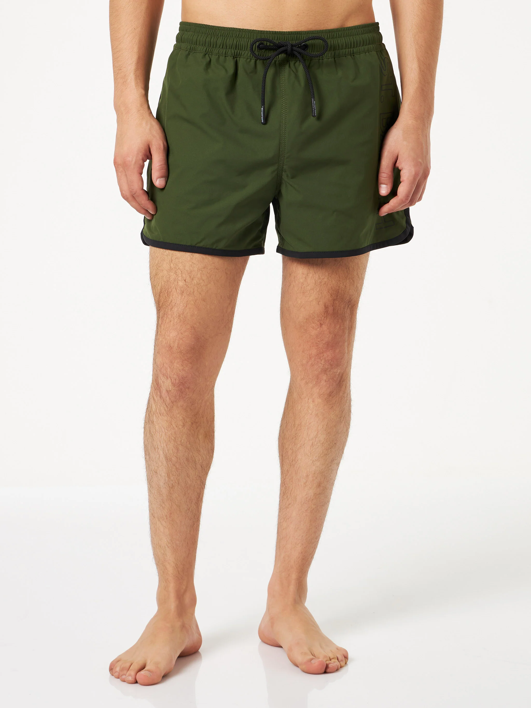 Alphaclub military green technical fabric swim shorts - Image 3