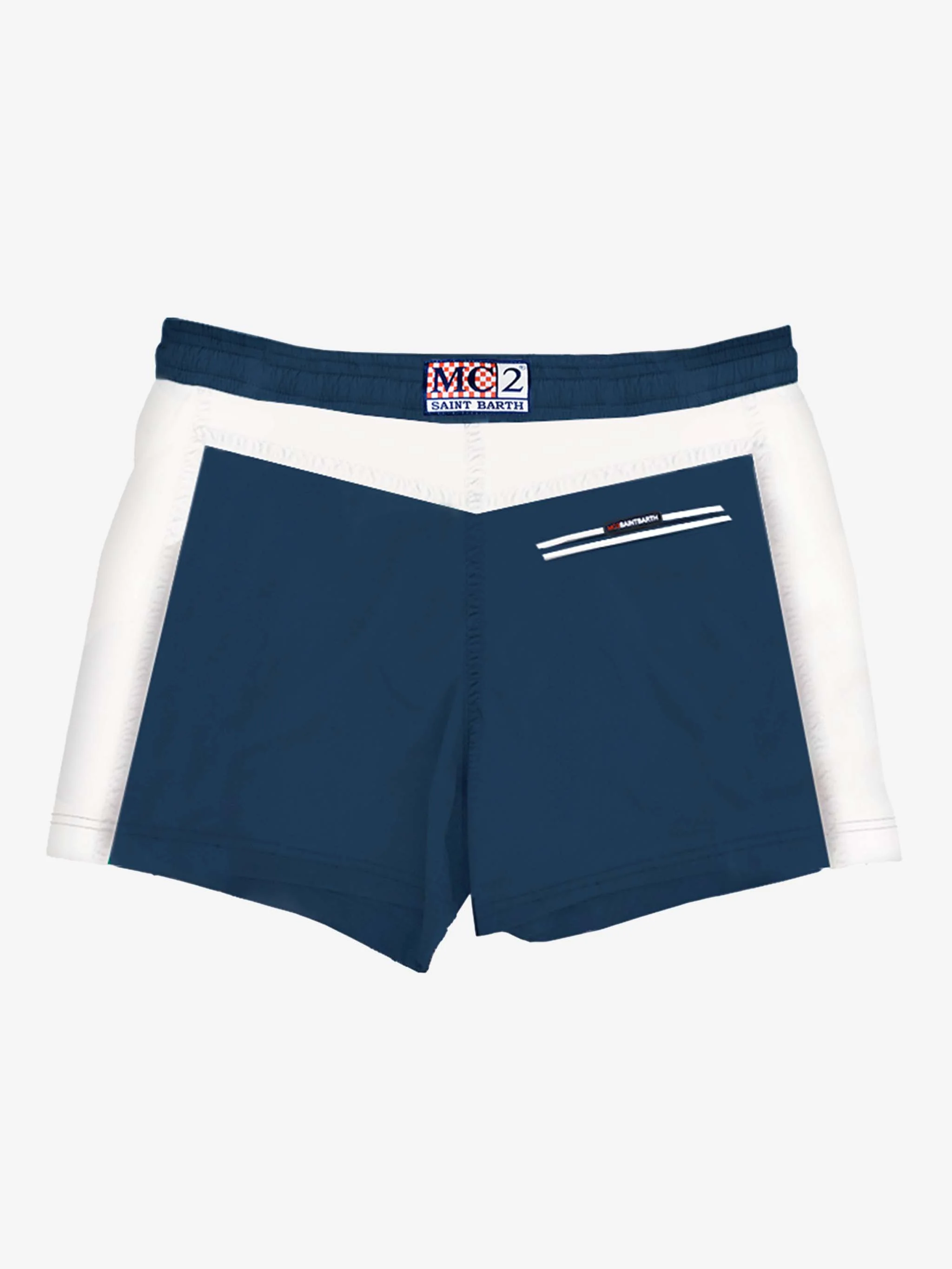 Cup swim shorts with bands and patch - Image 2