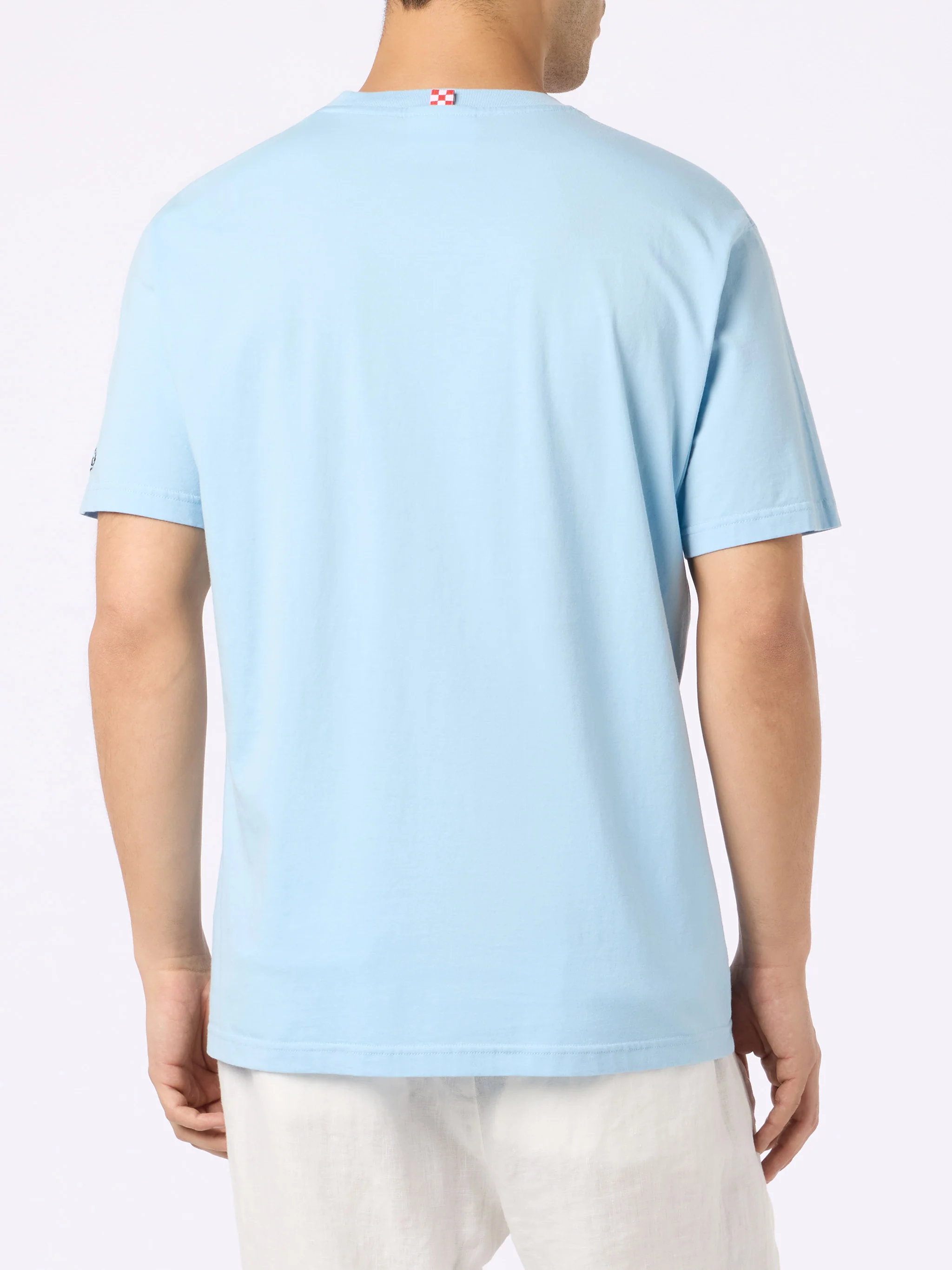 T-shirt with Big Babol crab print in light blue | Special Edition - Image 4