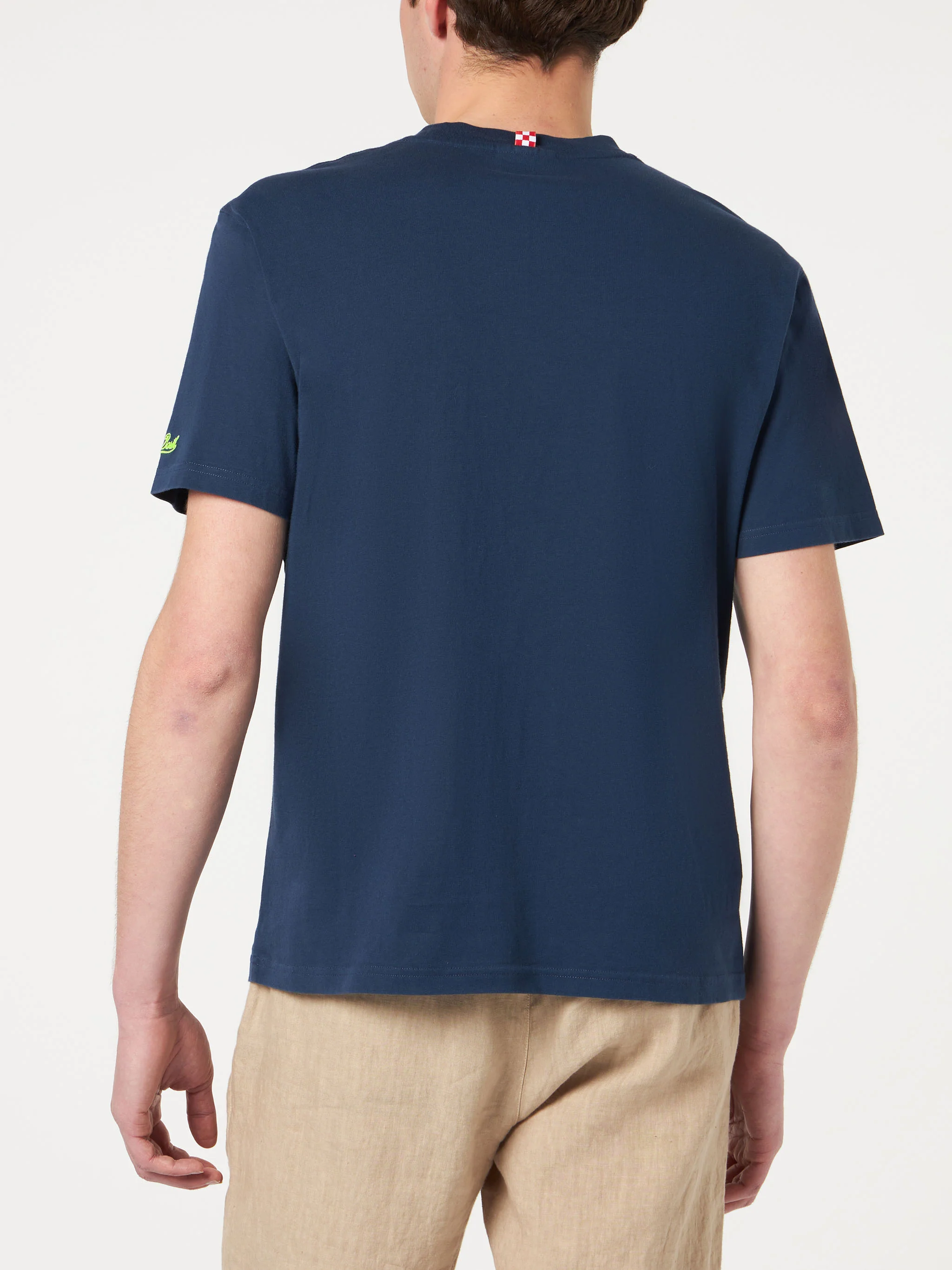Portofino navy blue cotton Big is Better embroidered t-shirt - Image 4