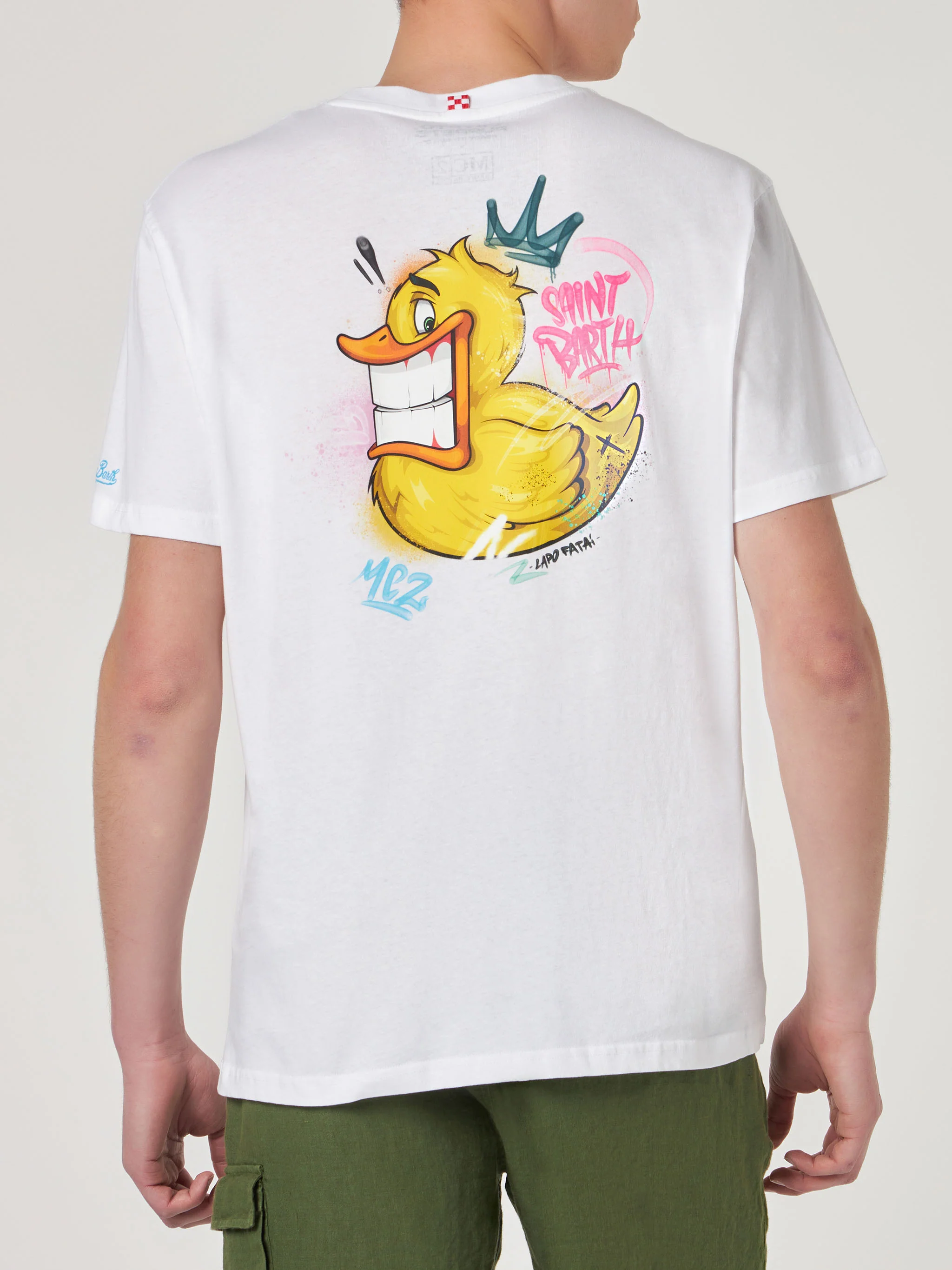 Portofino white cotton Crypto duck t-shirt | Special Edition - Image 3