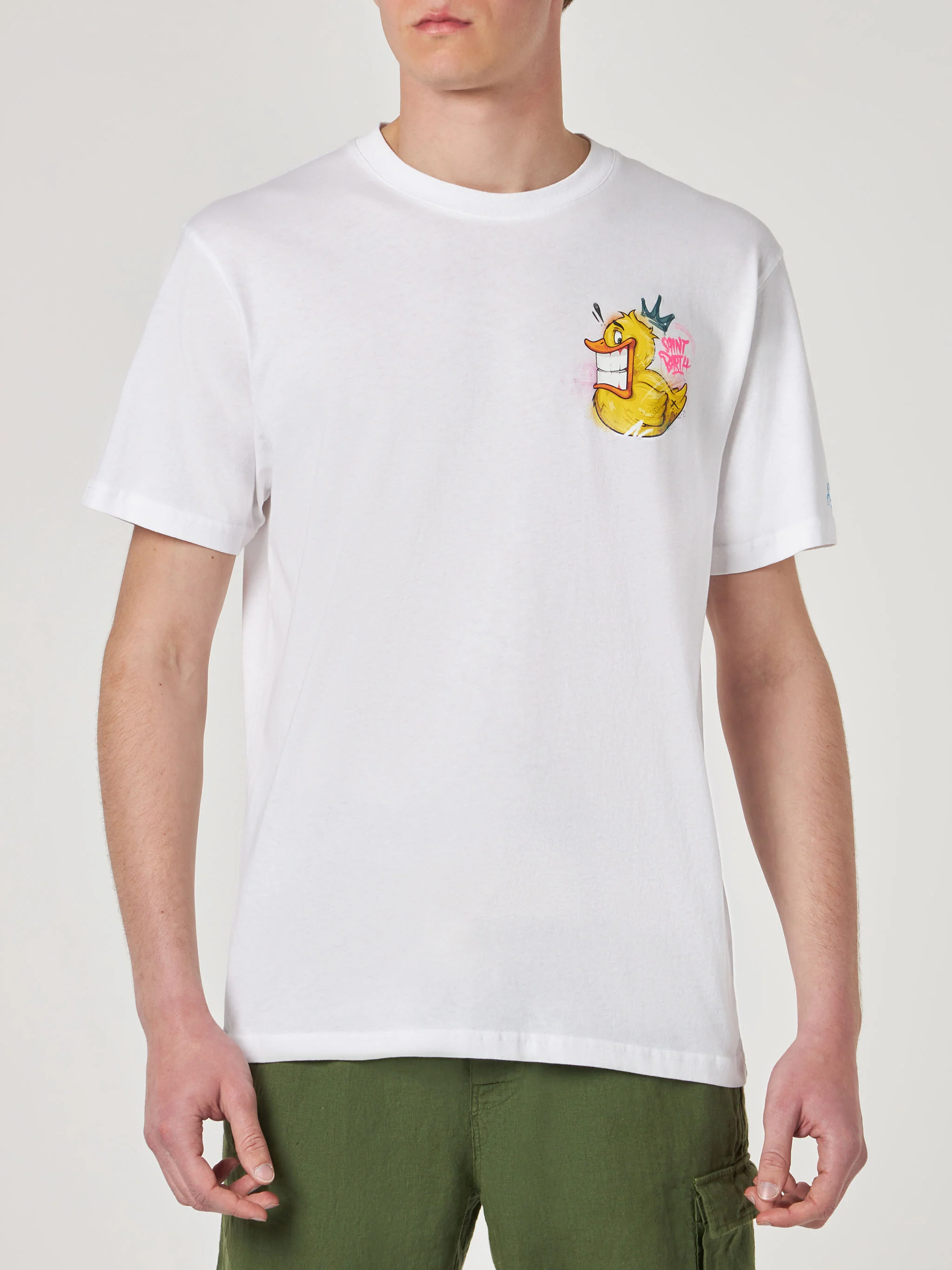 Portofino white cotton Crypto duck t-shirt | Special Edition - Image 4