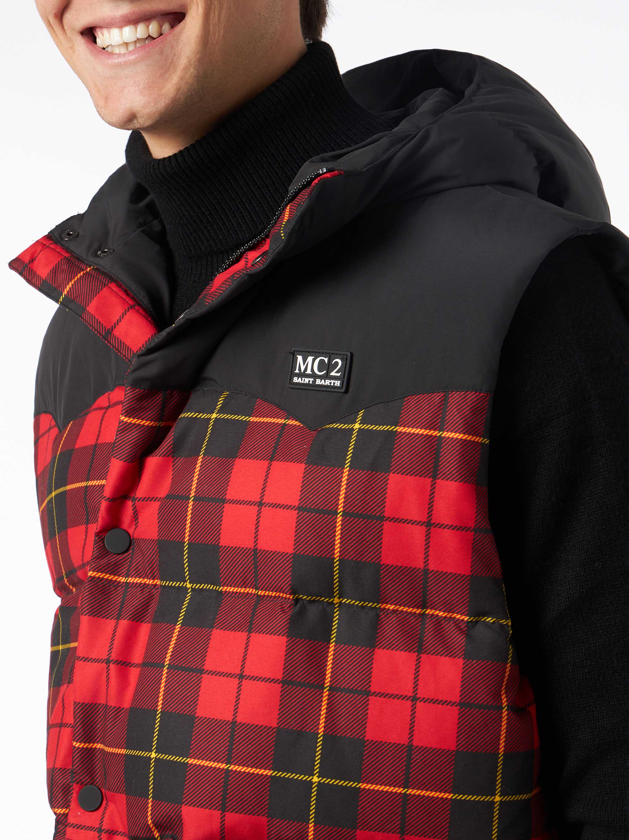 Klosters tartan down vest - Image 3