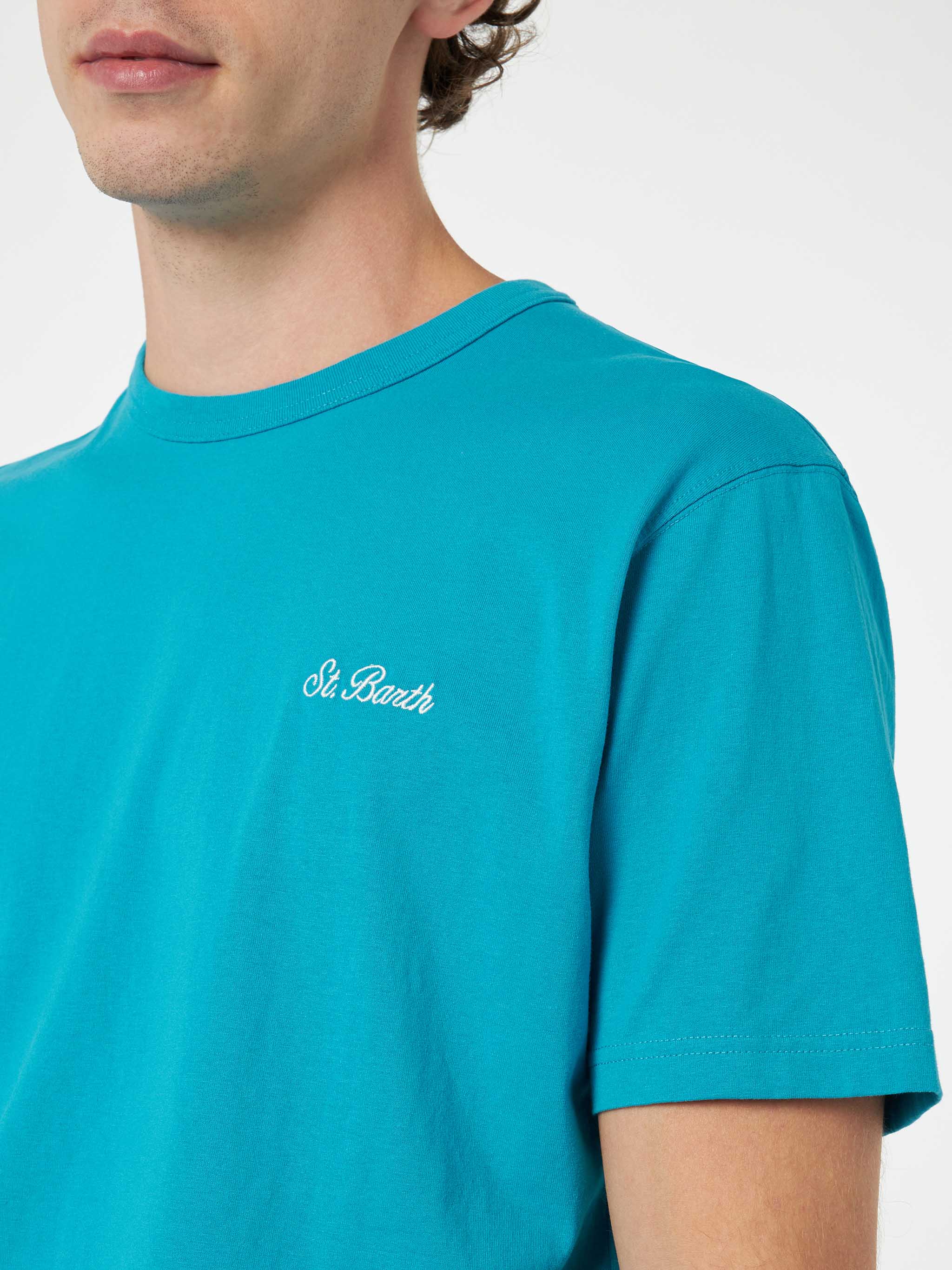 Dover teal cotton t-shirt - Image 2
