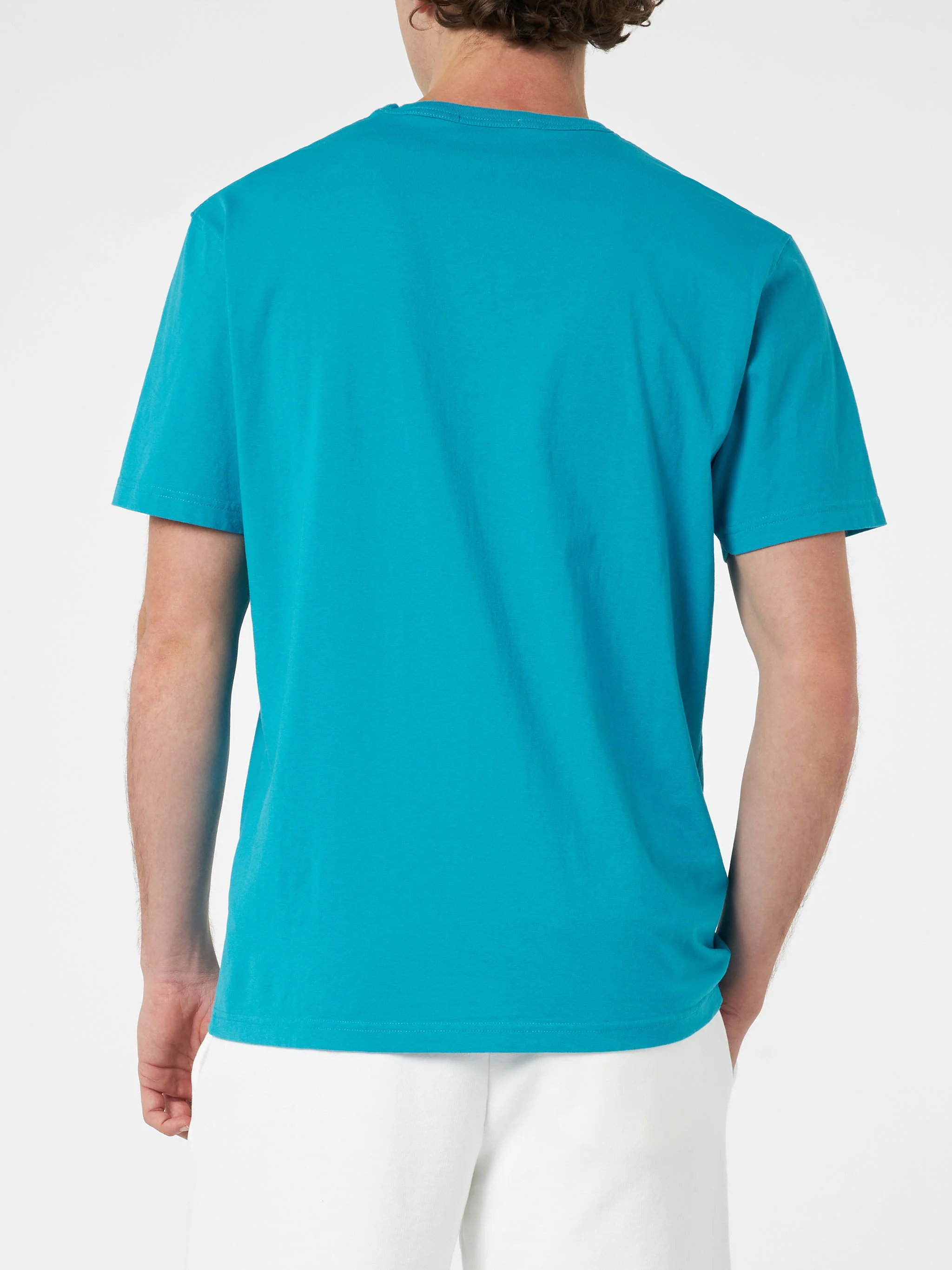 Dover teal cotton t-shirt - Image 4