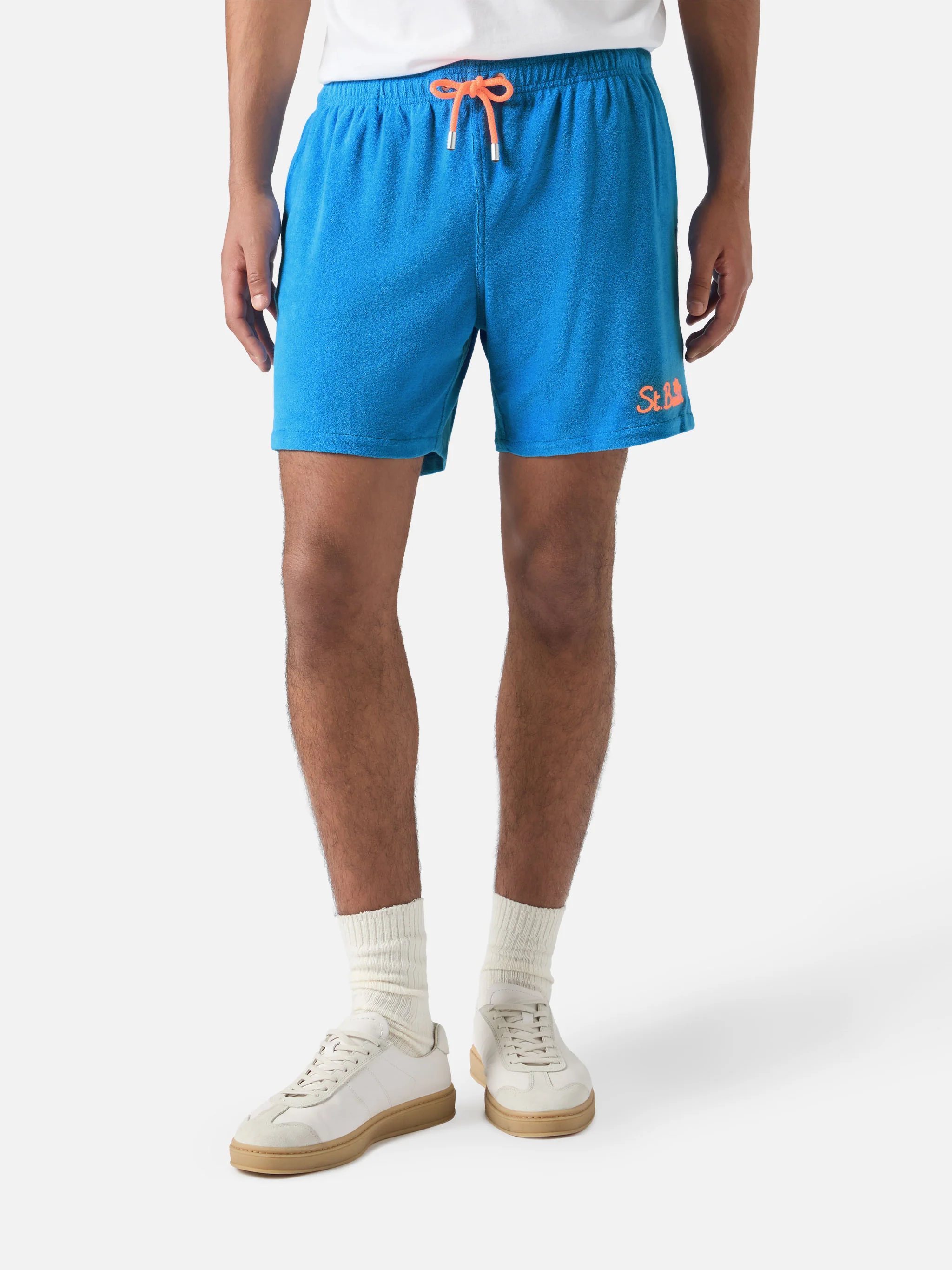 Gustavia terry swim shorts in bluette - Image 2