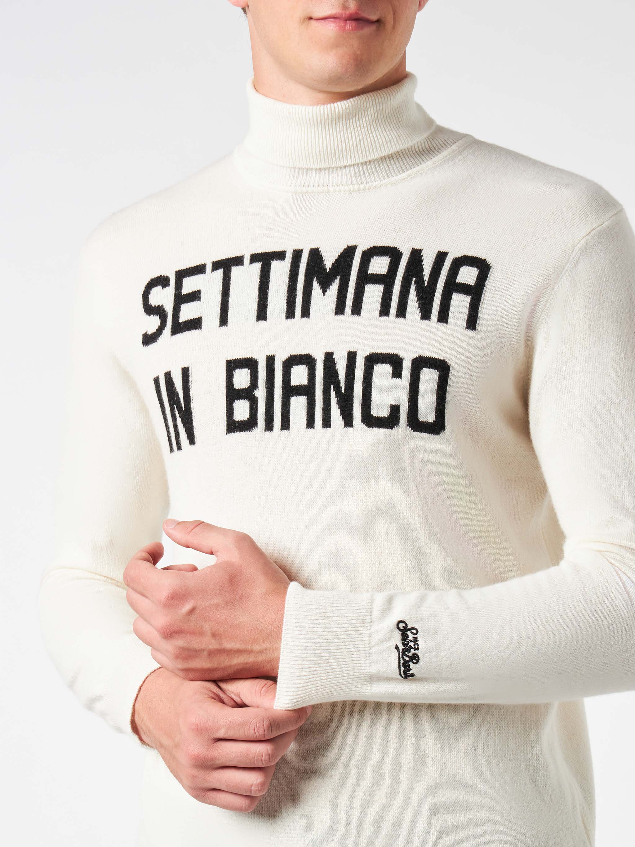 White Settimana in Bianco turtleneck sweater - Image 3