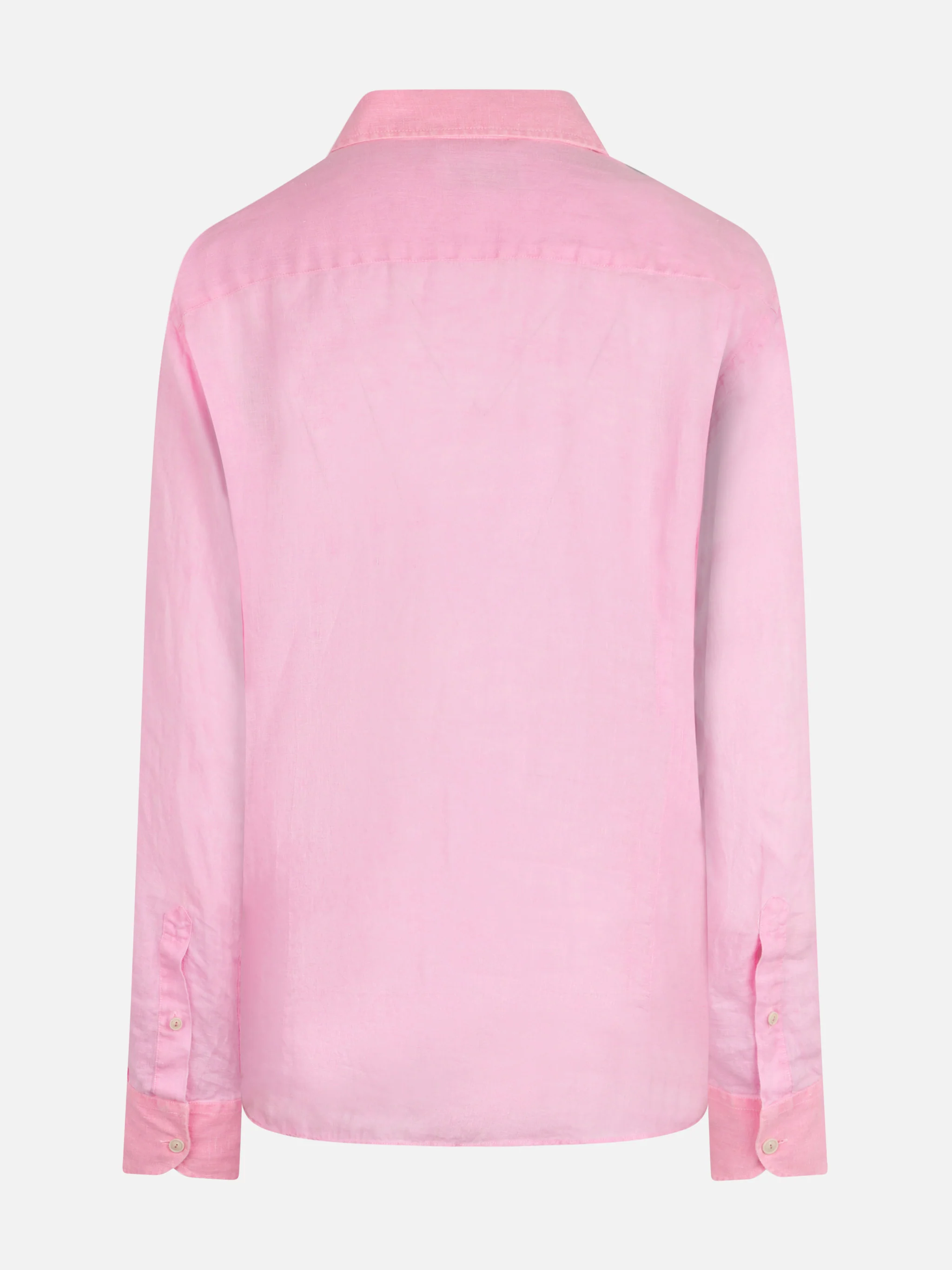 Pamplona fluo pink watercolor linen shirt - Image 5