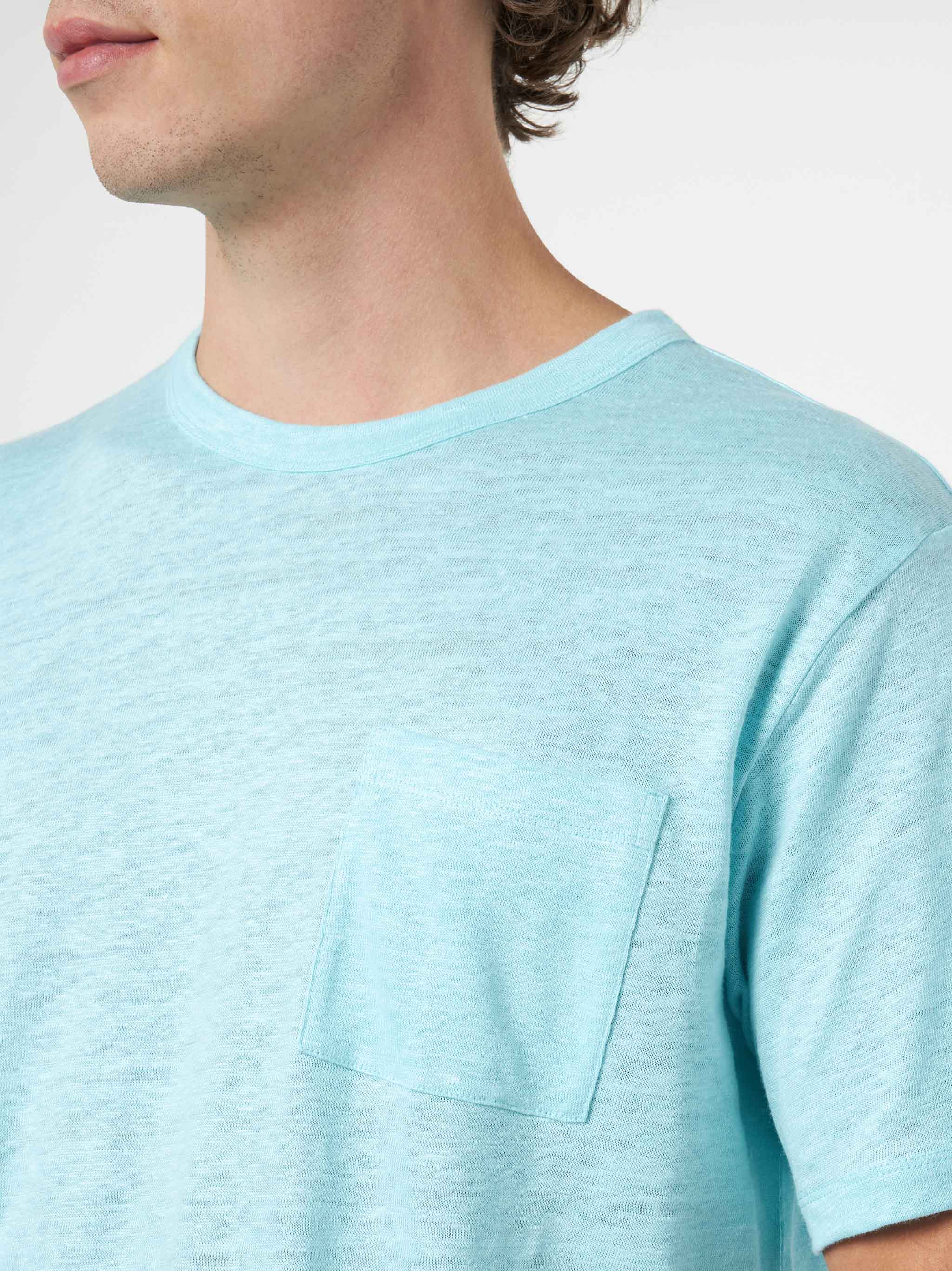 Ecstasea water green linen jersey t-shirt - Image 3
