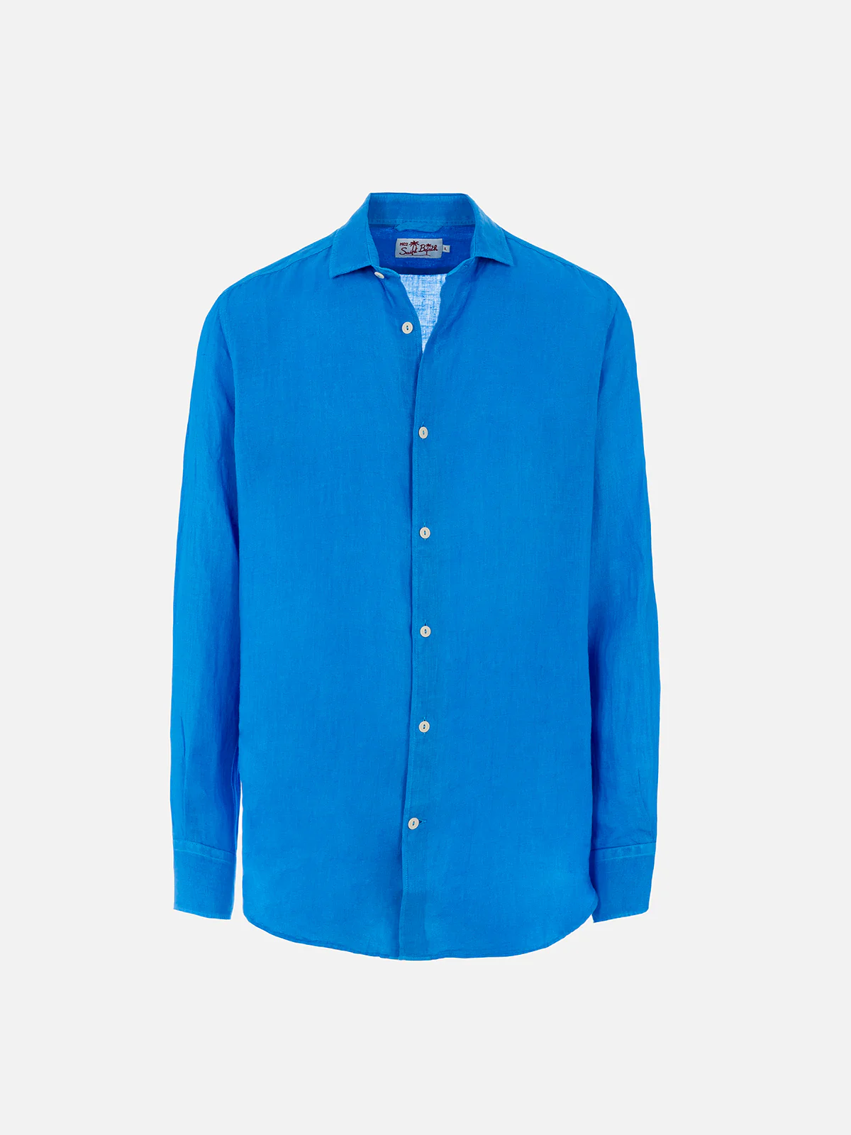 Pamplona watercolor bluette linen shirt - Image 4