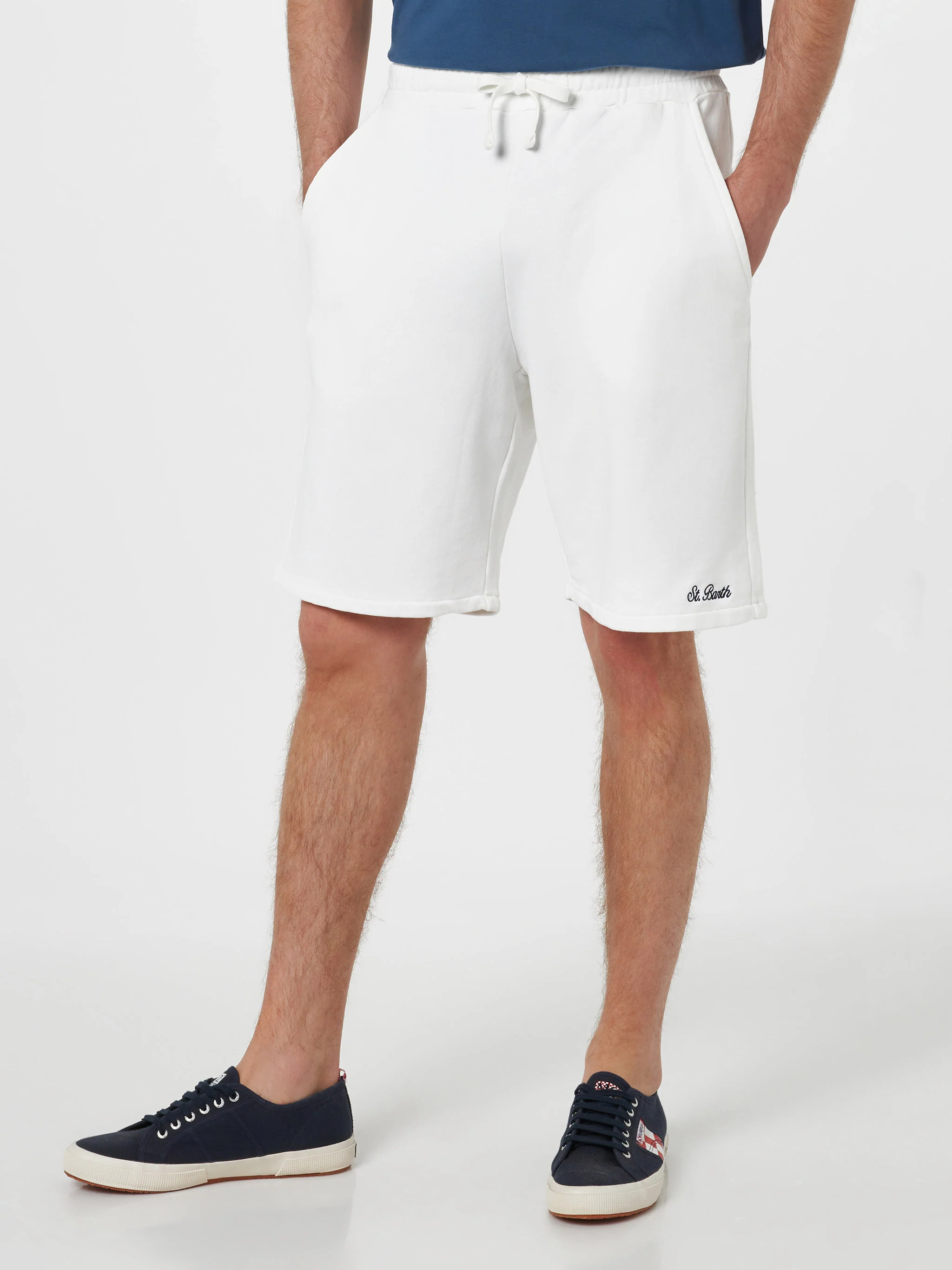 Randle white cotton bermuda shorts