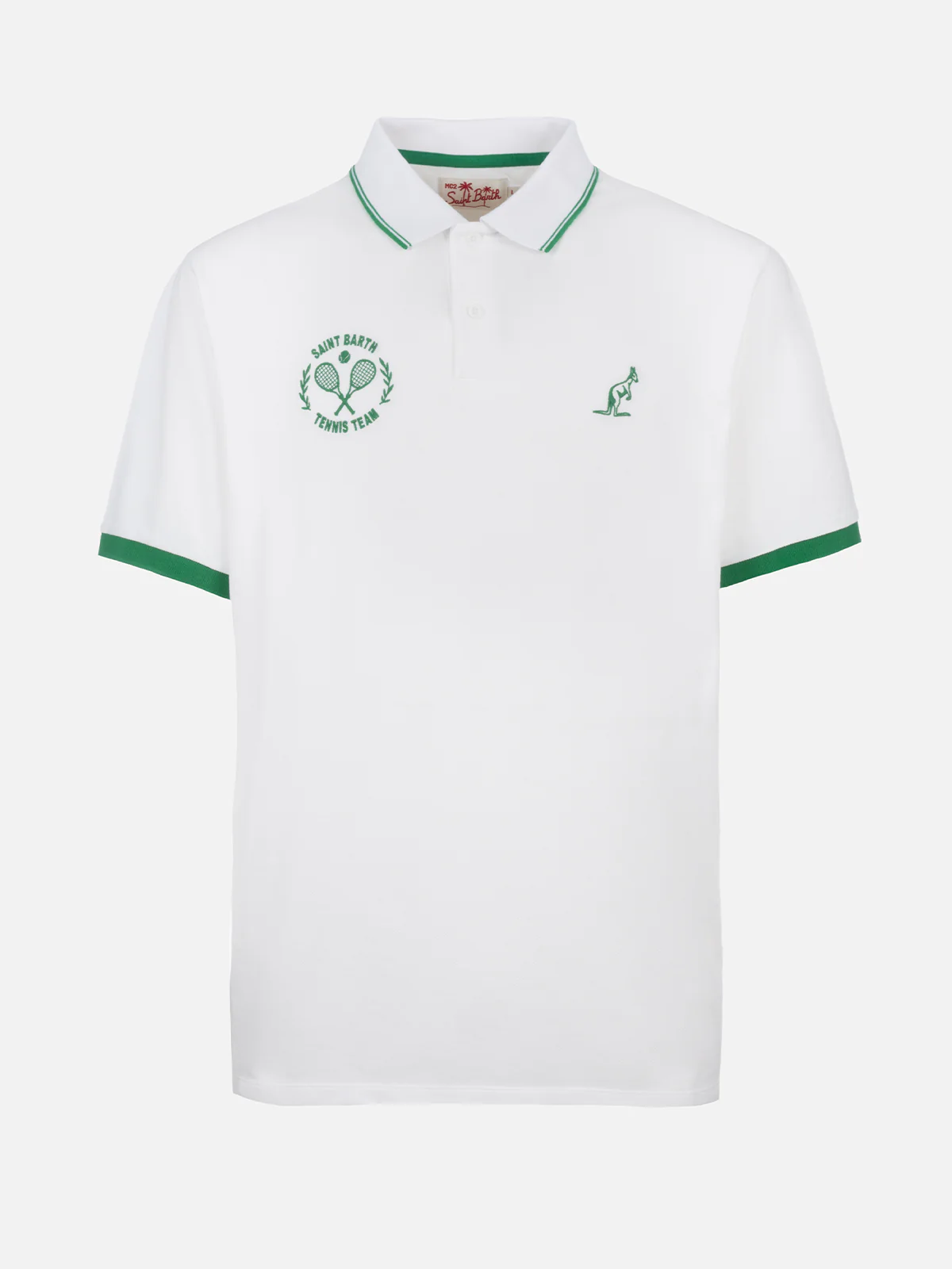 Beverly Hills white cotton piquet polo | Special Edition - Image 3