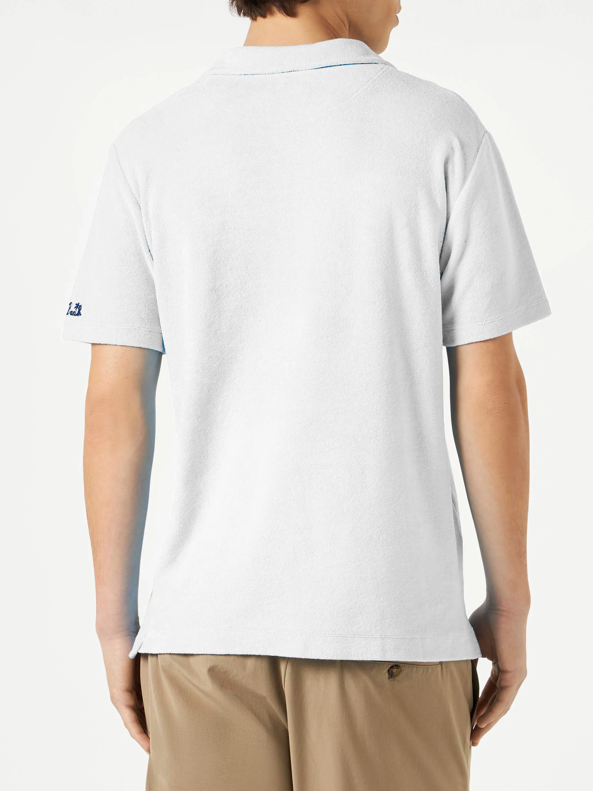 Jeremy white terry polo shirt - Image 3