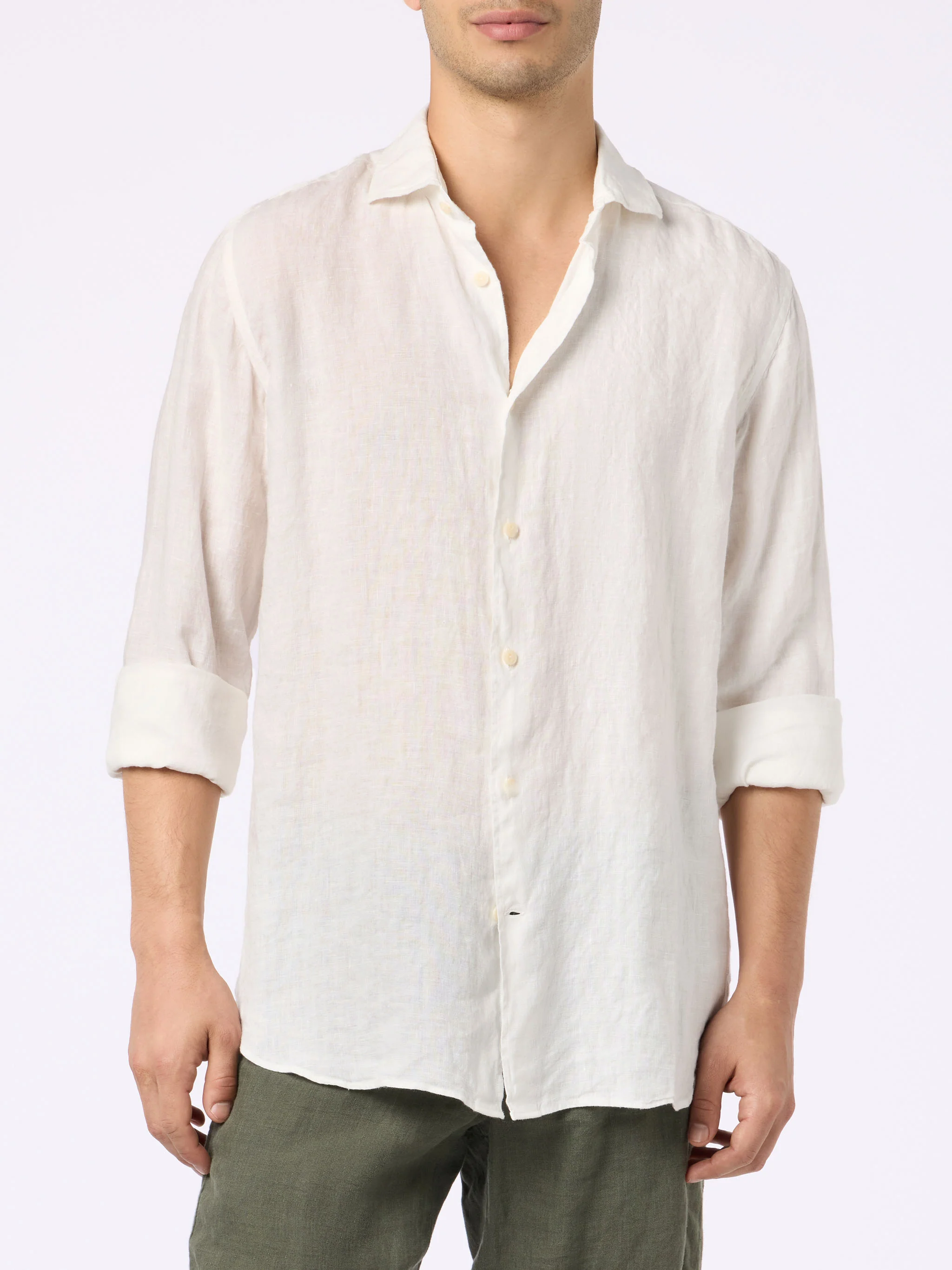 Pamplona linen shirt in white