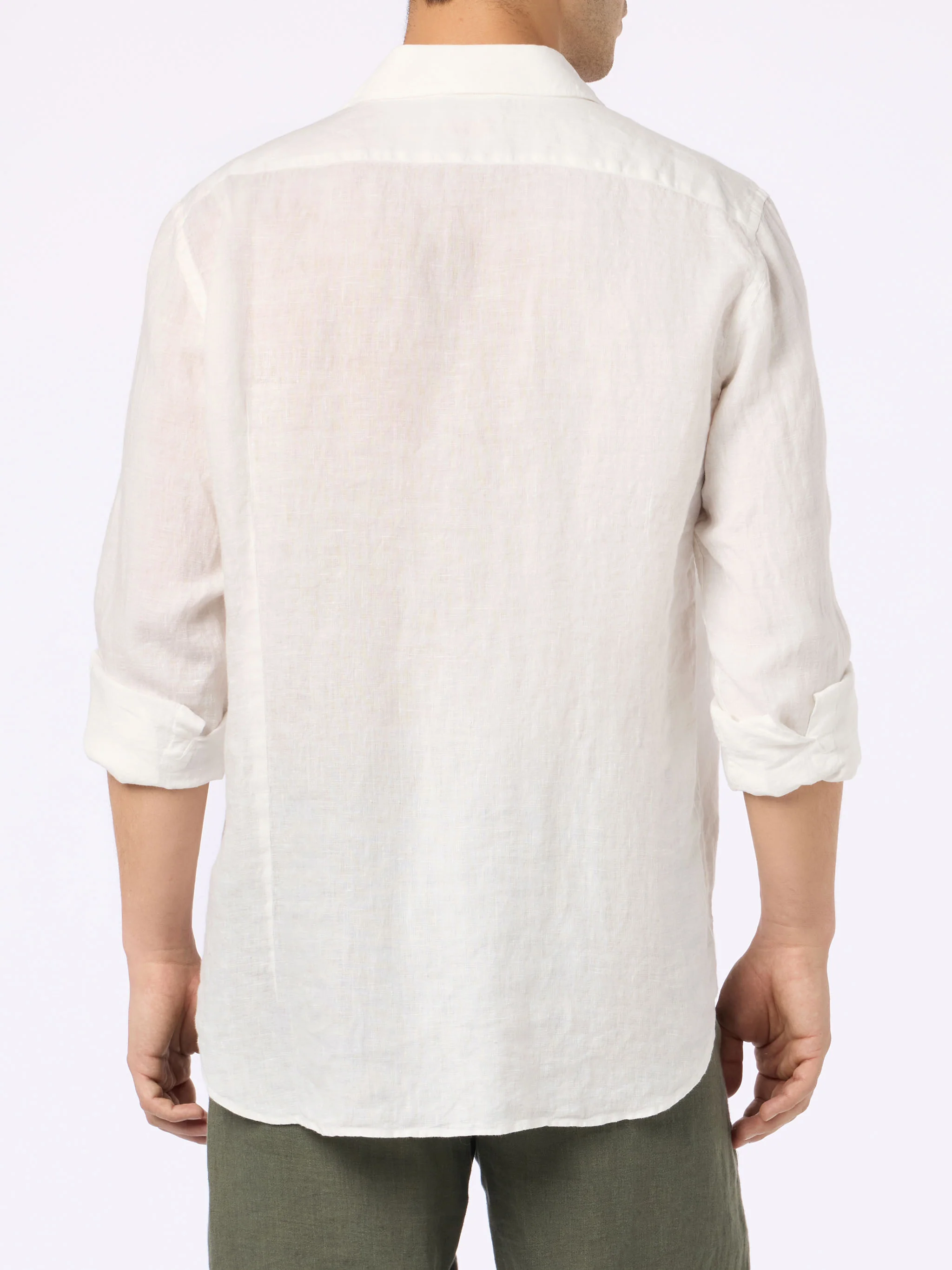 Pamplona linen shirt in white - Image 3