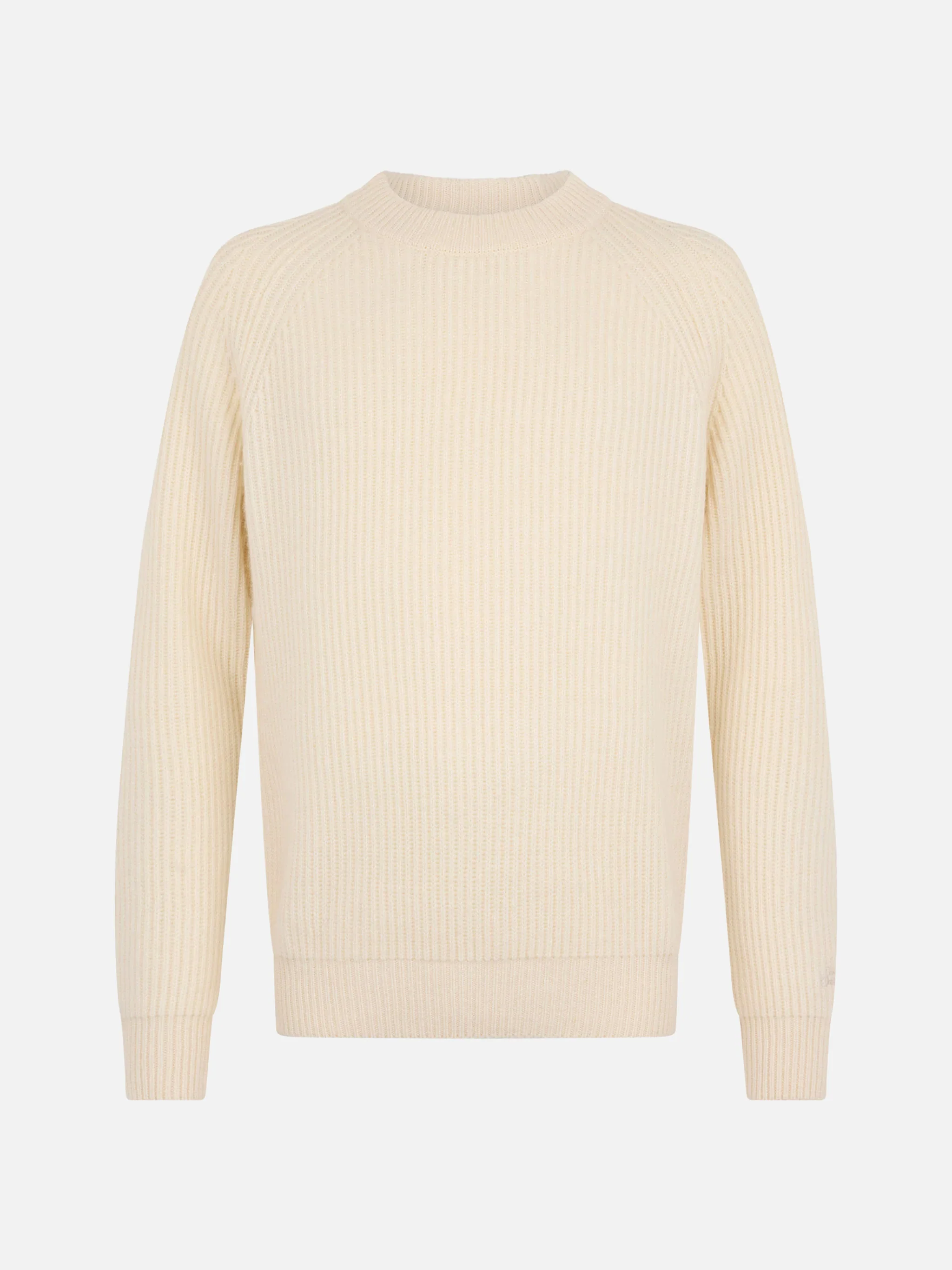 BLENDED CASHMERE white ribbed sweater Marine - Image 4