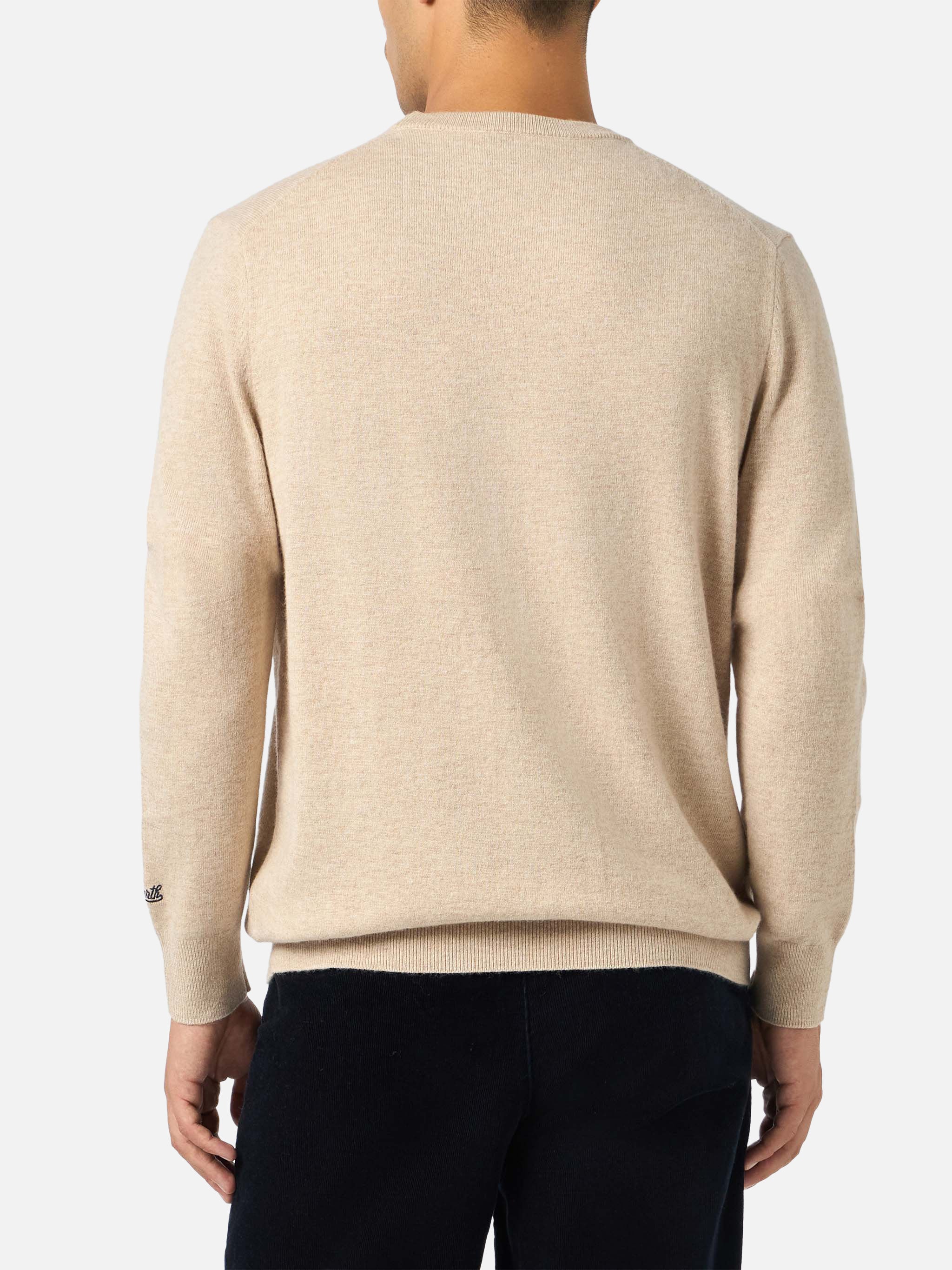 Crewneck Heron Light with Via della Spiga... embroidery | VACANZE DI NATALE SPECIAL EDITION - Image 3