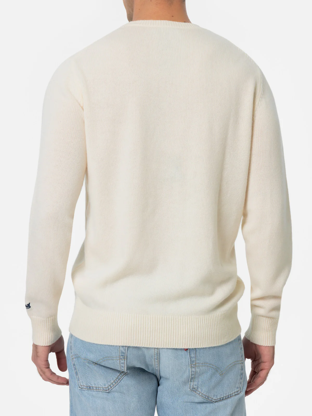Crewneck sweater Heron with print and Mountain lover embroidery - Image 3