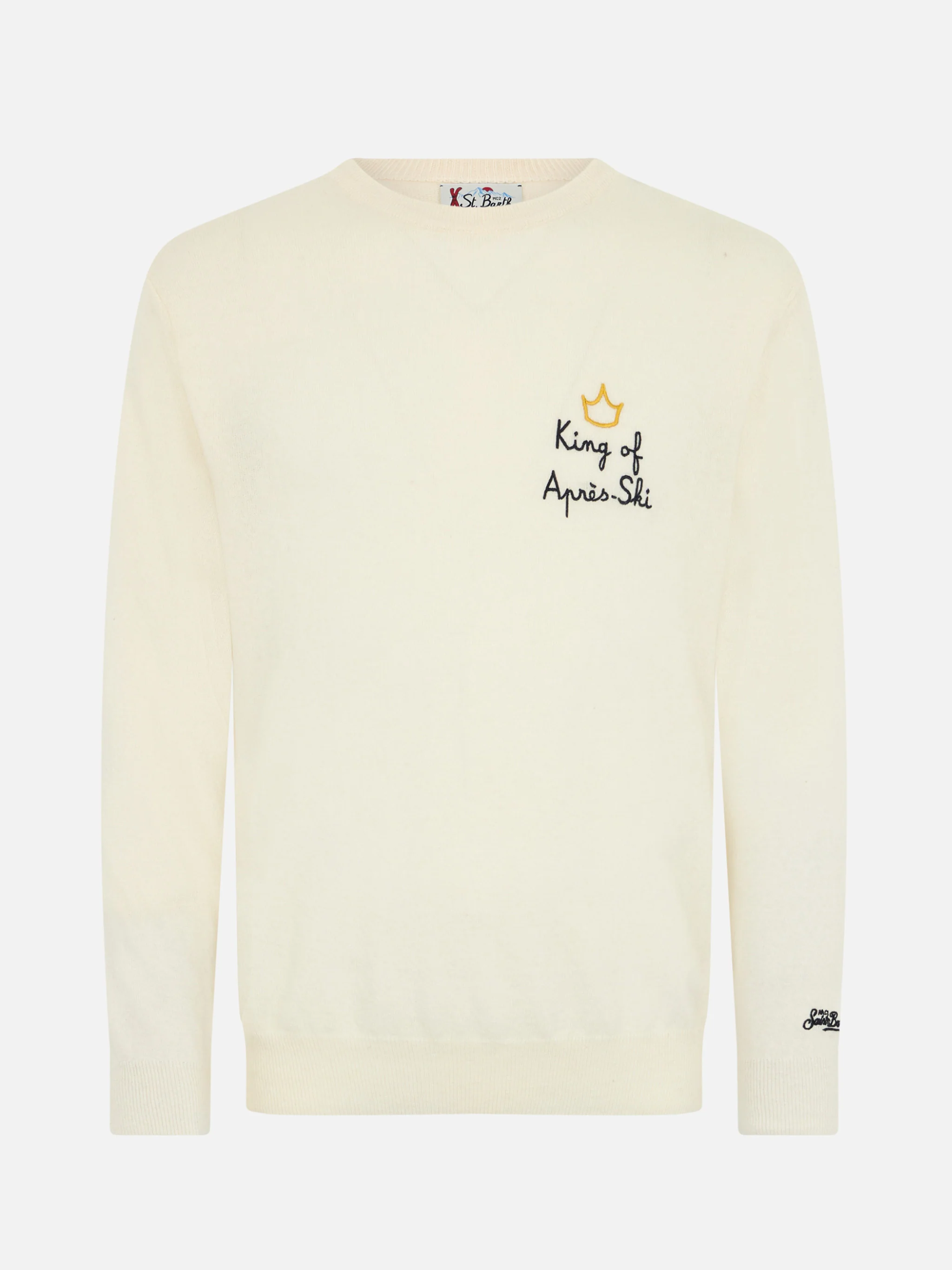 Crewneck sweater Heron with King of apres ski embroidery - Image 4