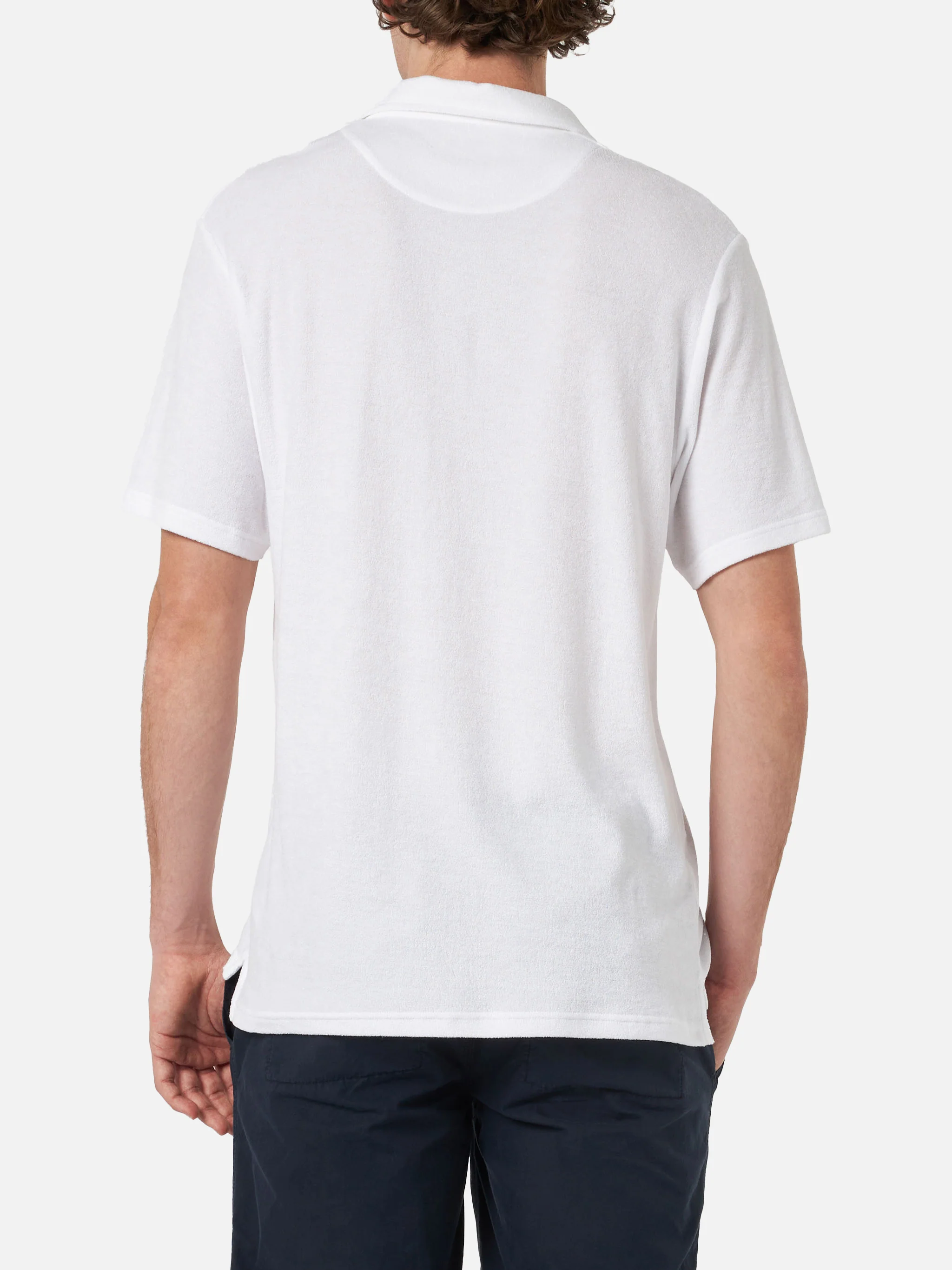 Jeremy white terry polo shirt - Image 3