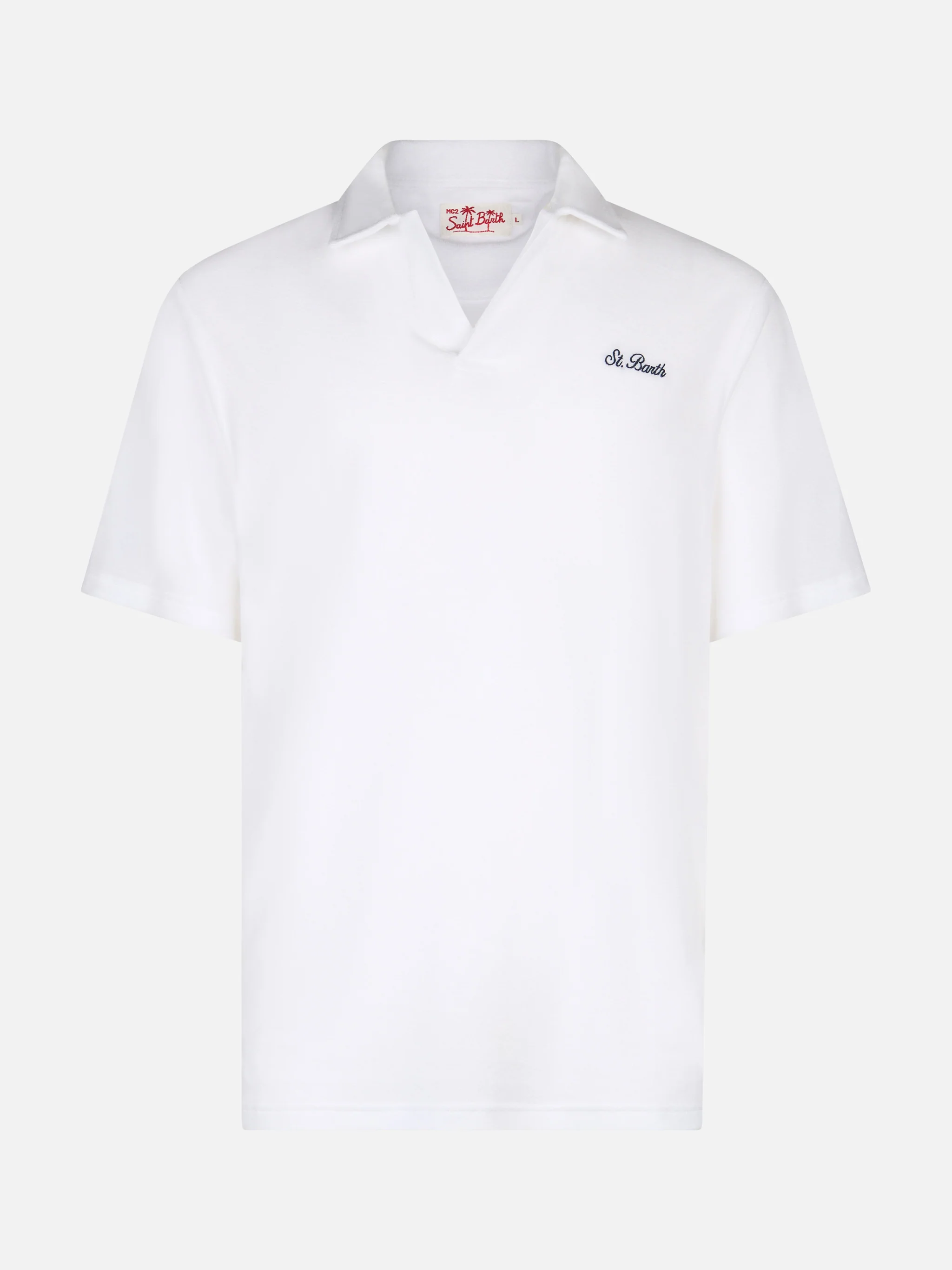 Jeremy white terry polo shirt - Image 5