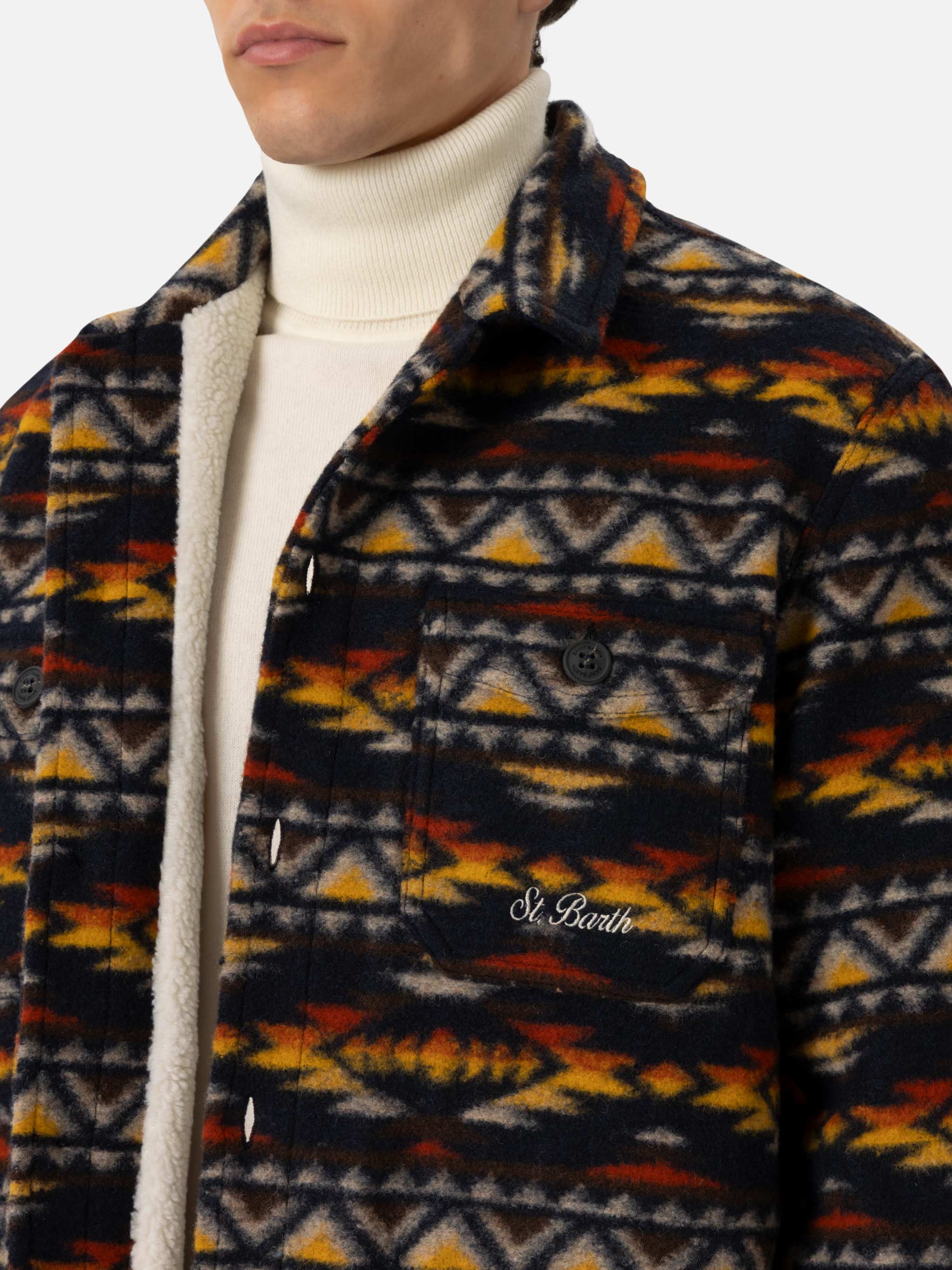 Landeck wool blend jacket with navajo pattern - Image 2