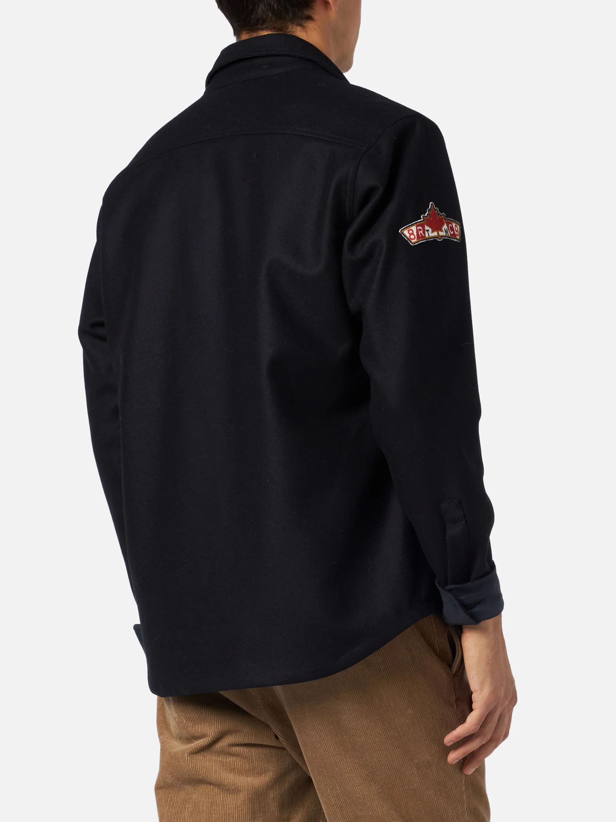 Burton blue blended wool overshirt with patches - Image 3