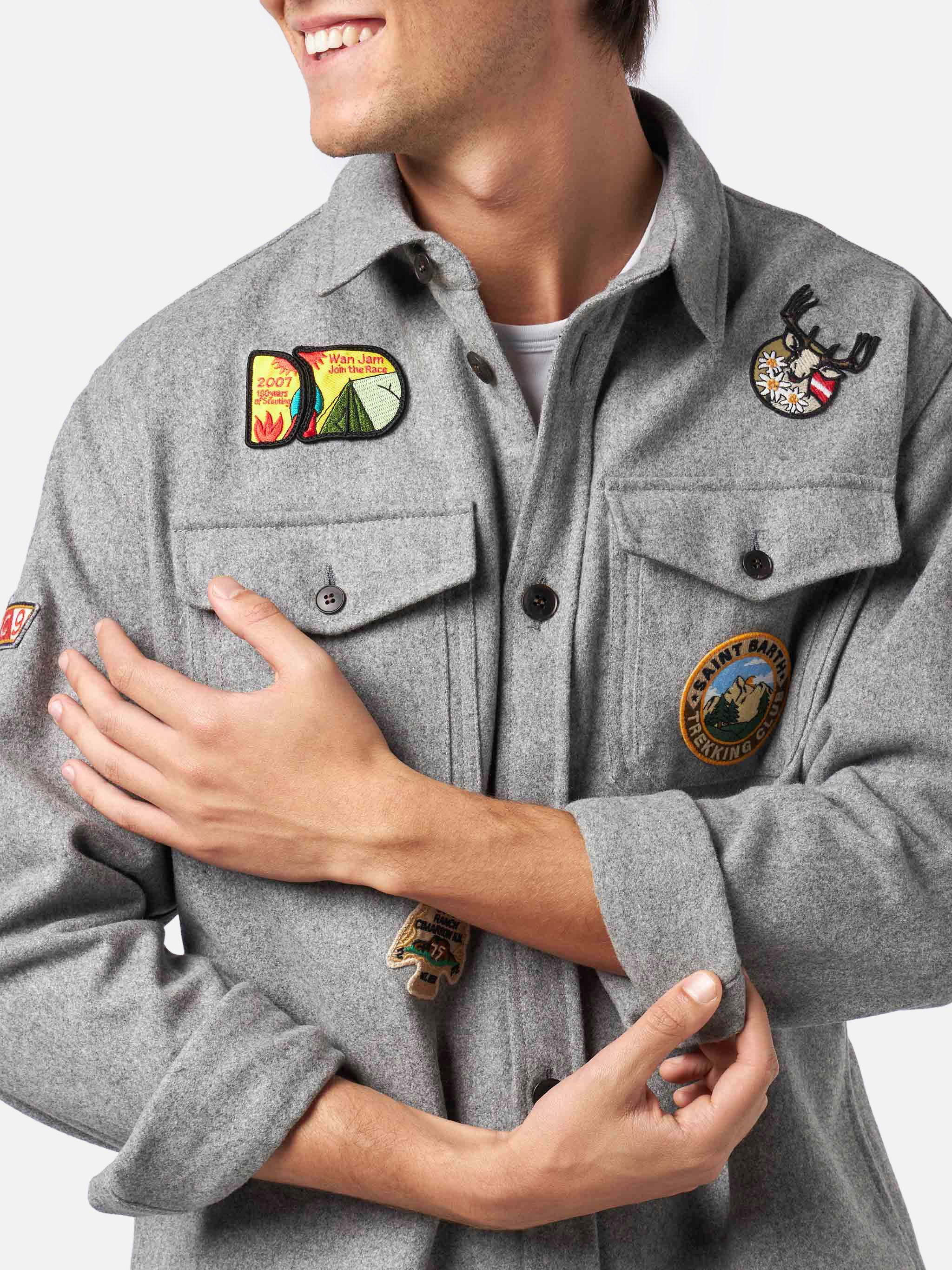Burton grey wool overshirt - Image 2