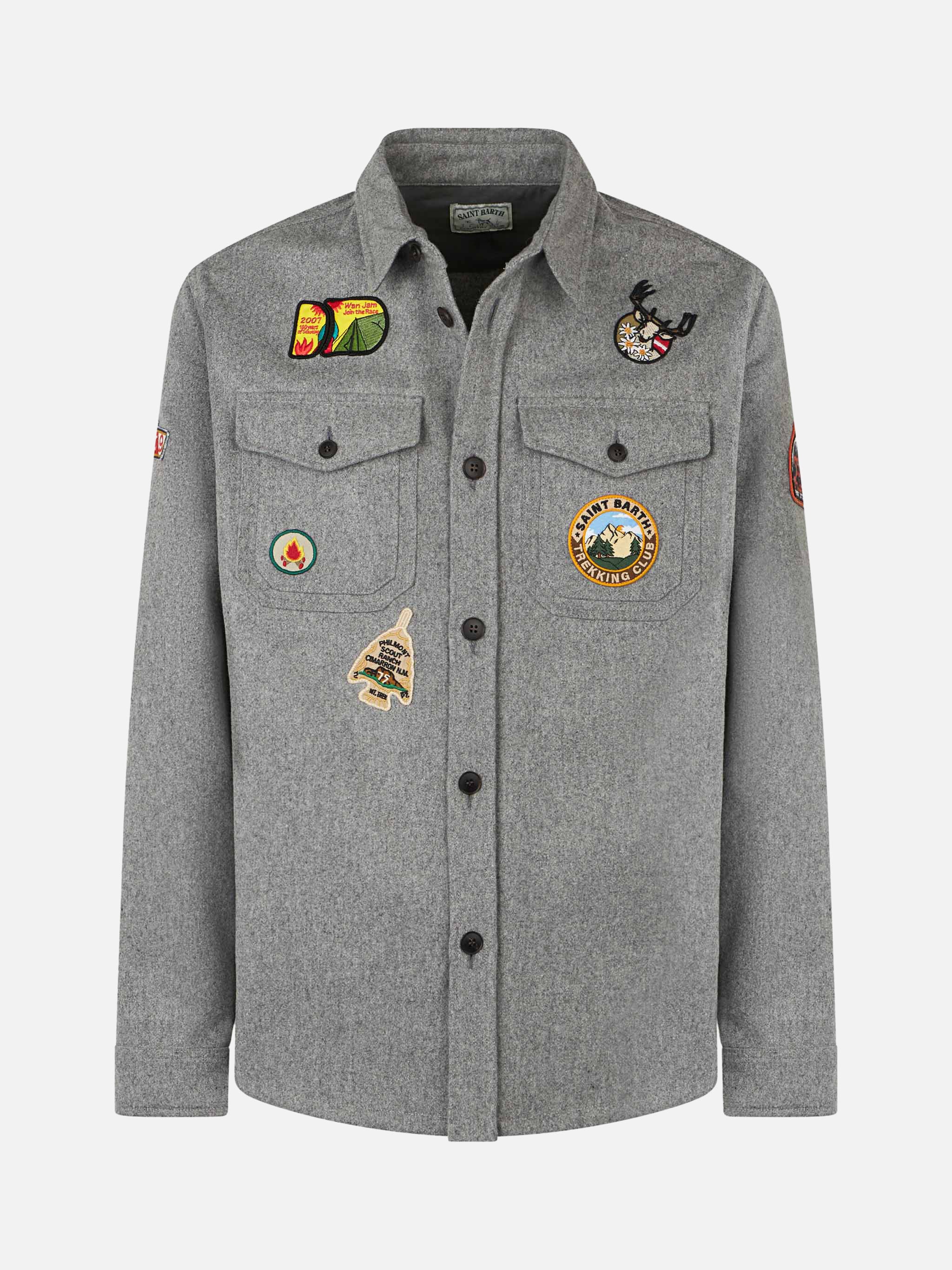 Burton grey wool overshirt - Image 4