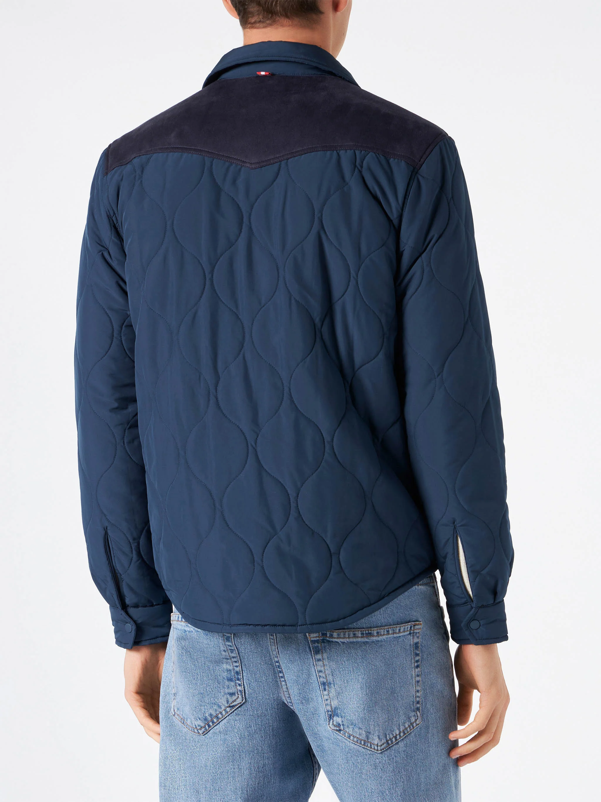 Chalet Tex navy padded overshirt - Image 3