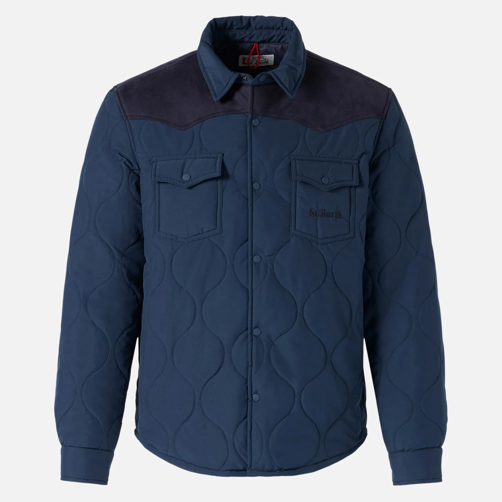Chalet Tex navy padded overshirt - Image 4