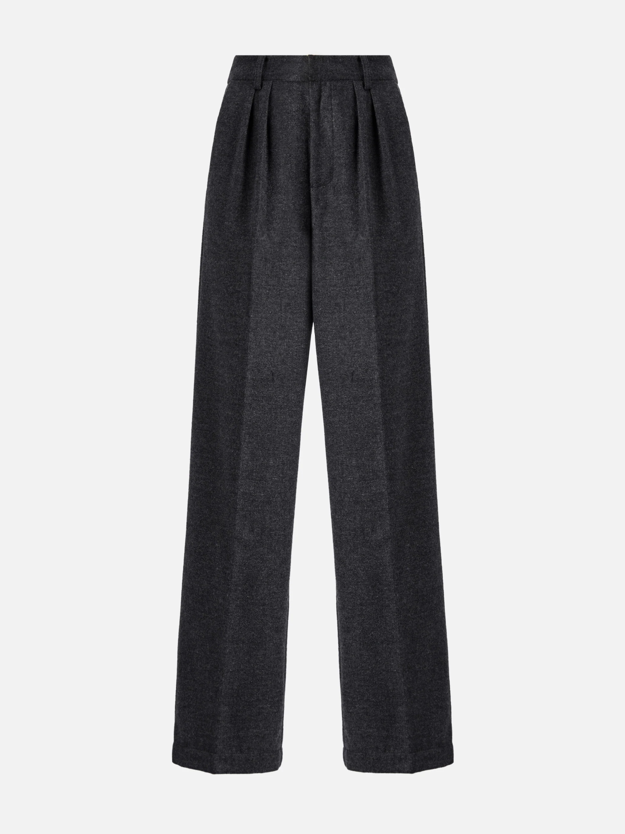 Marcel straight-leg trousers grey melange with pleats - Image 4