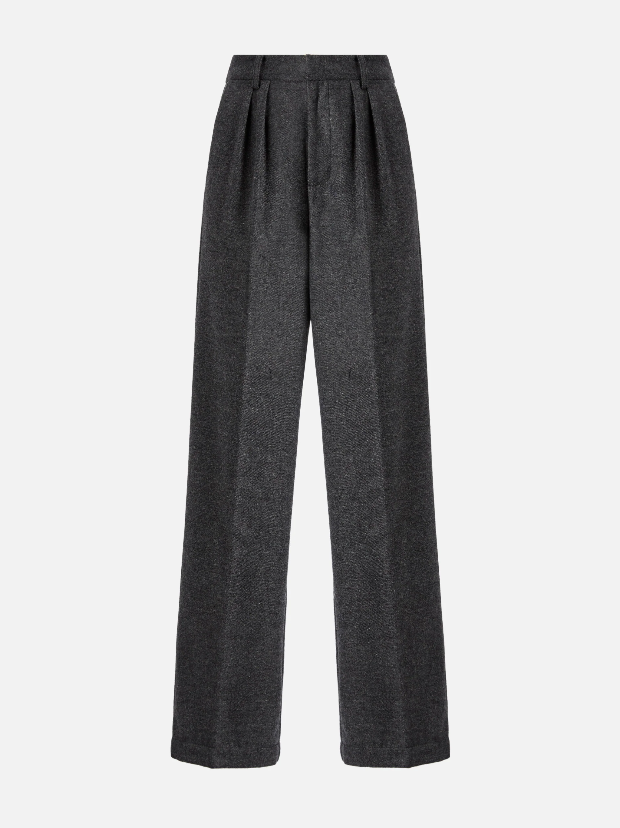 Marcel straight-leg trousers grey melange with pleats - Image 5