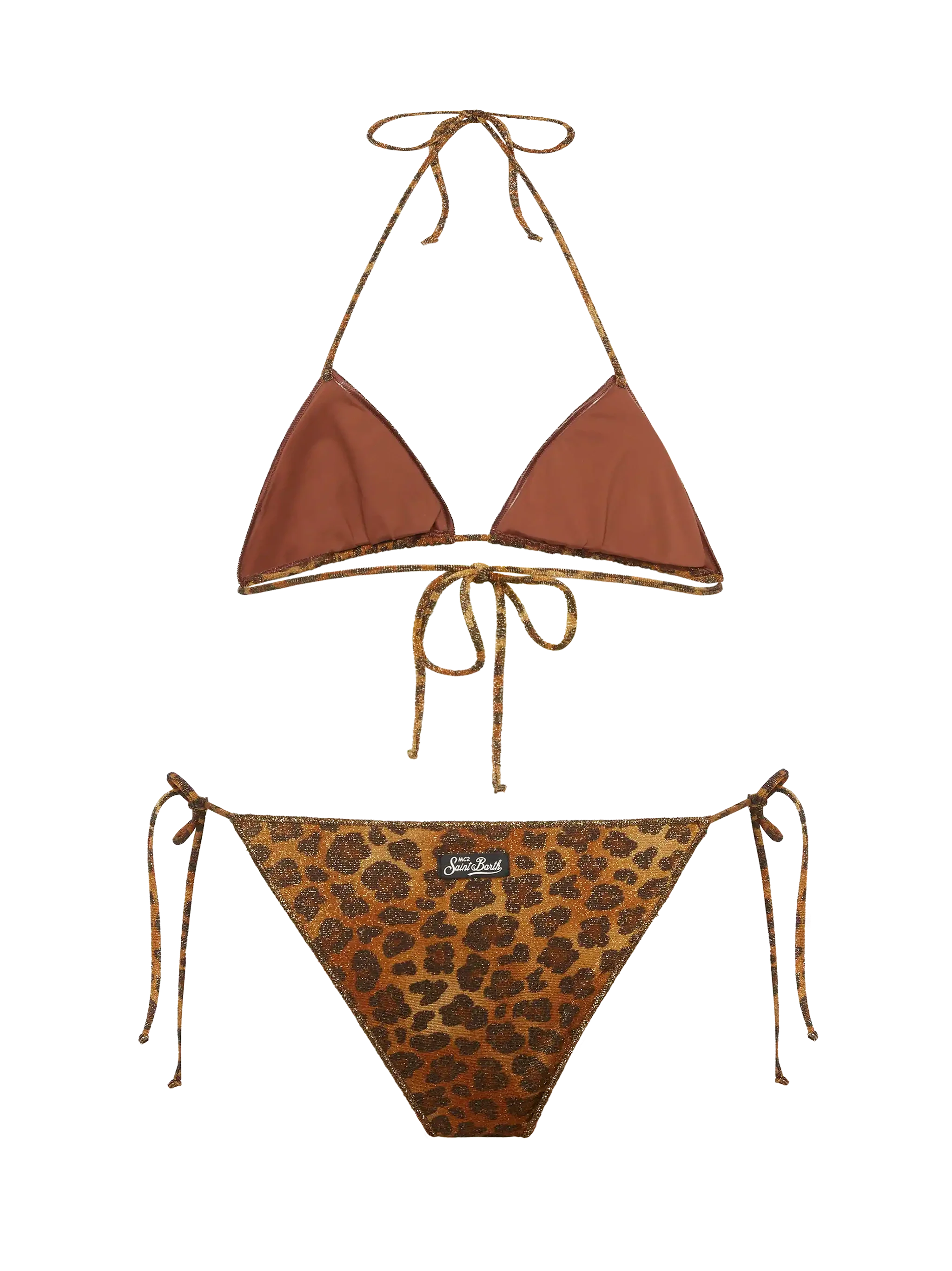 Lurex classic bikini Leah Marielle with animalier print - Image 3