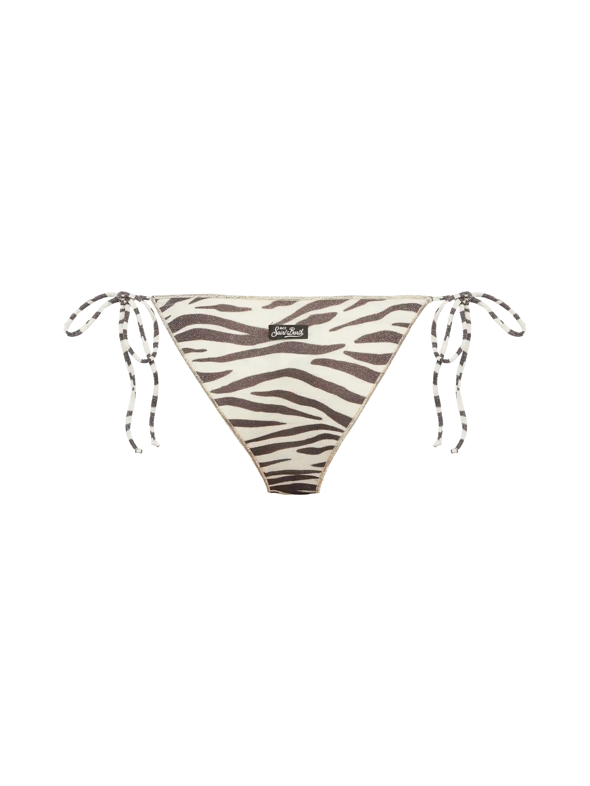 Marielle lurex classic  swim briefs with zebra print - Image 2