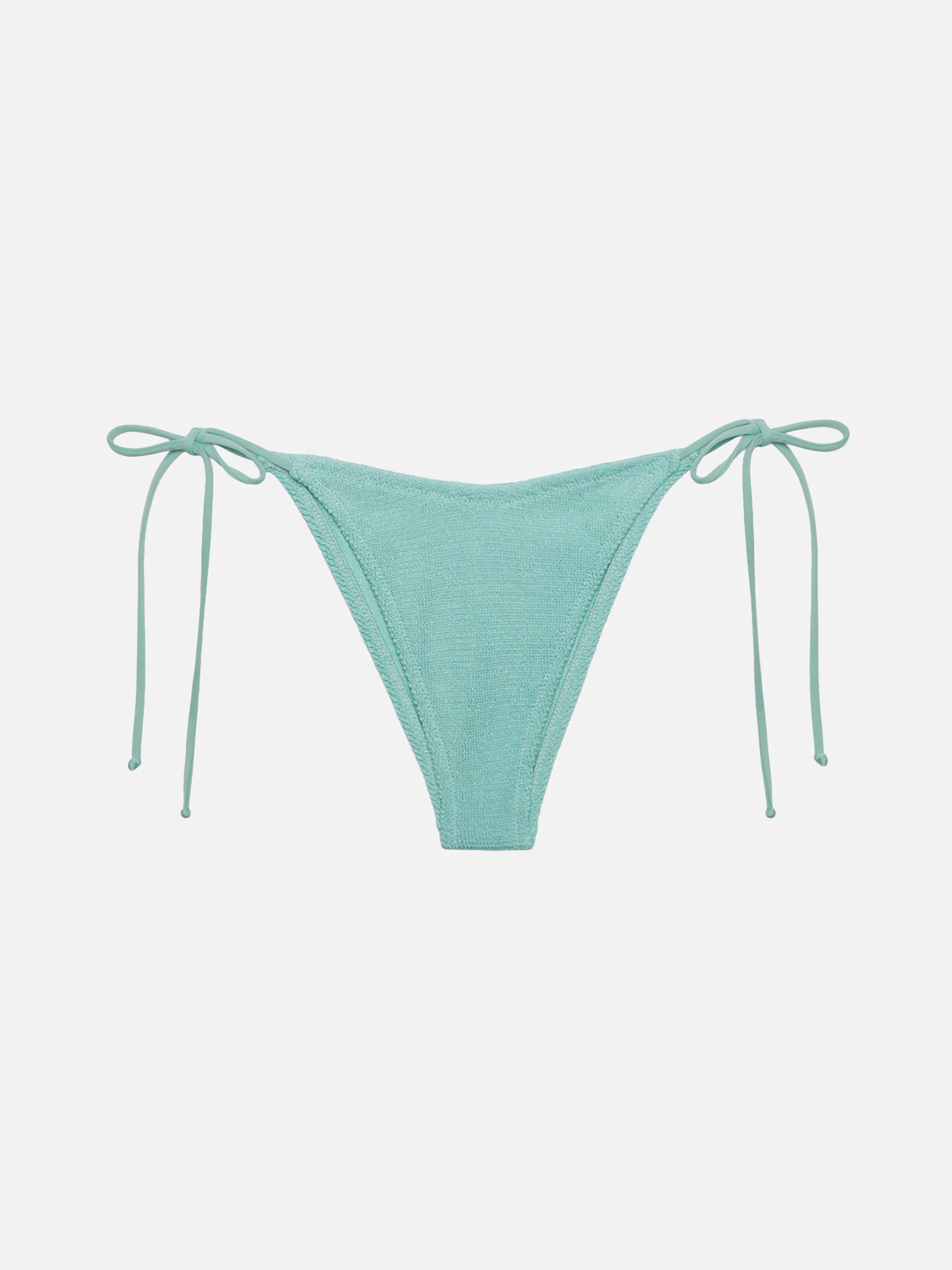 Marielle sage green lurex classic crinkle swim briefs