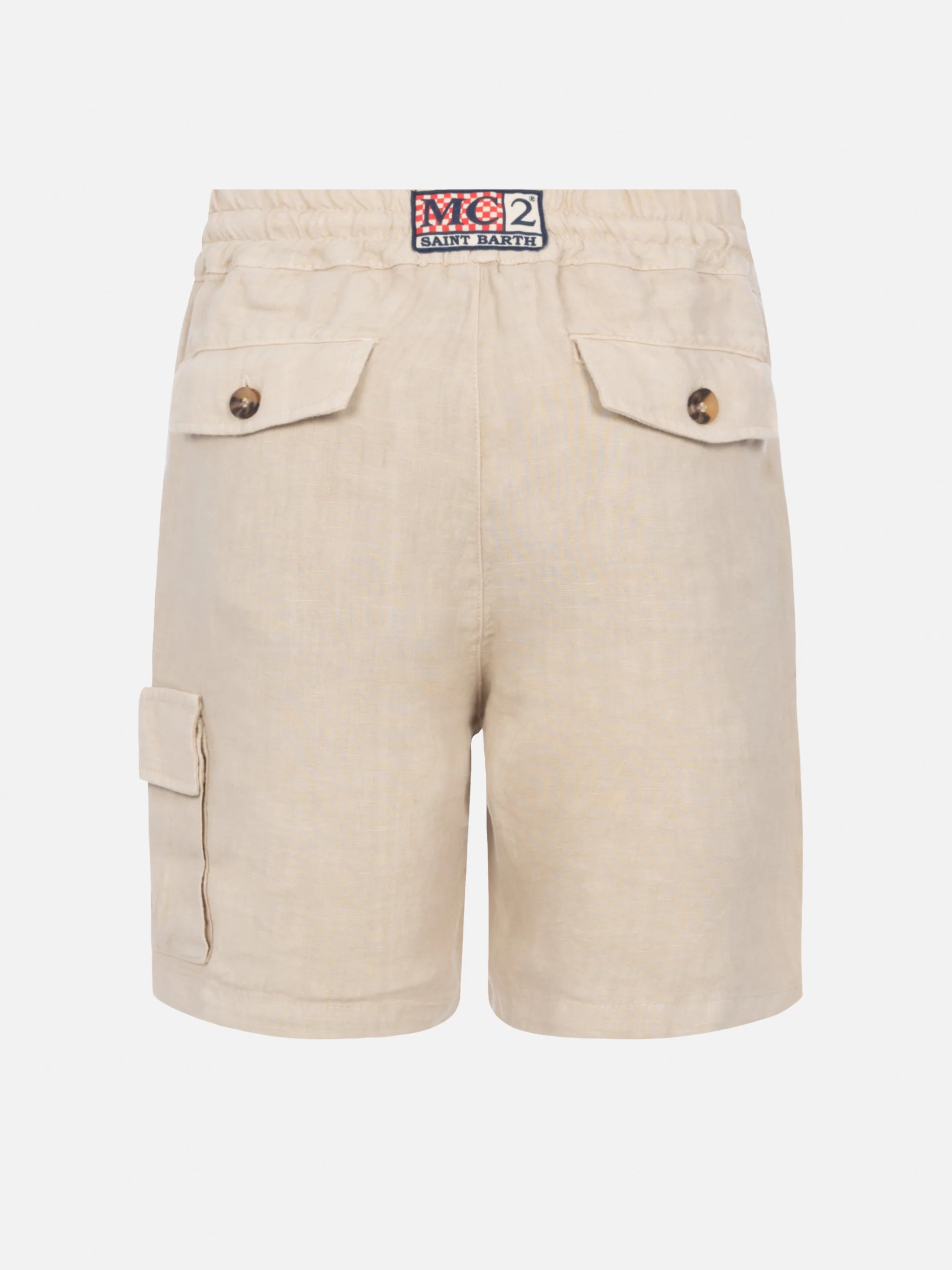Marseille Jr beige linen bemuda - Image 2