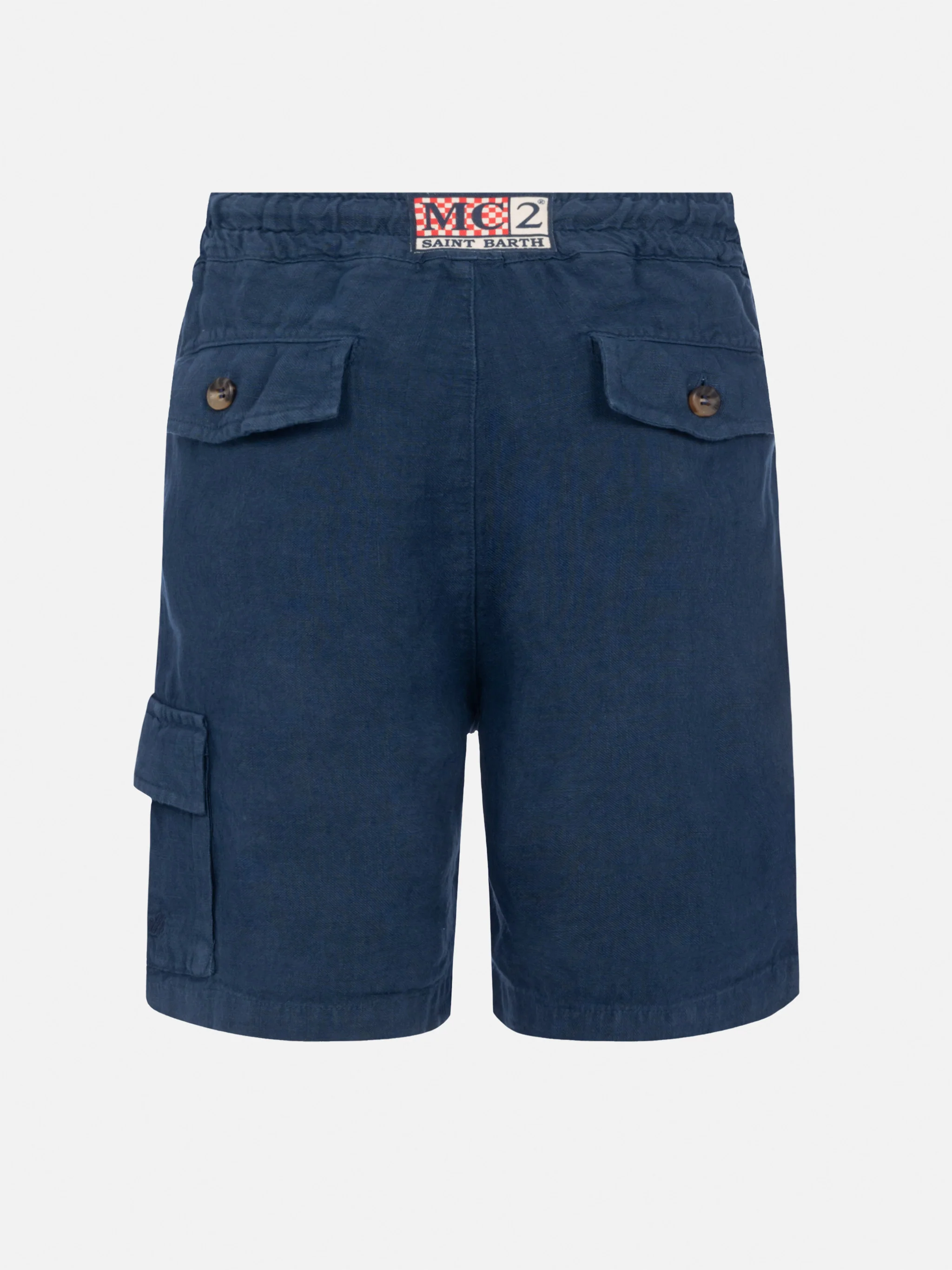 Marseille Jr navy blue linen bemuda - Image 2